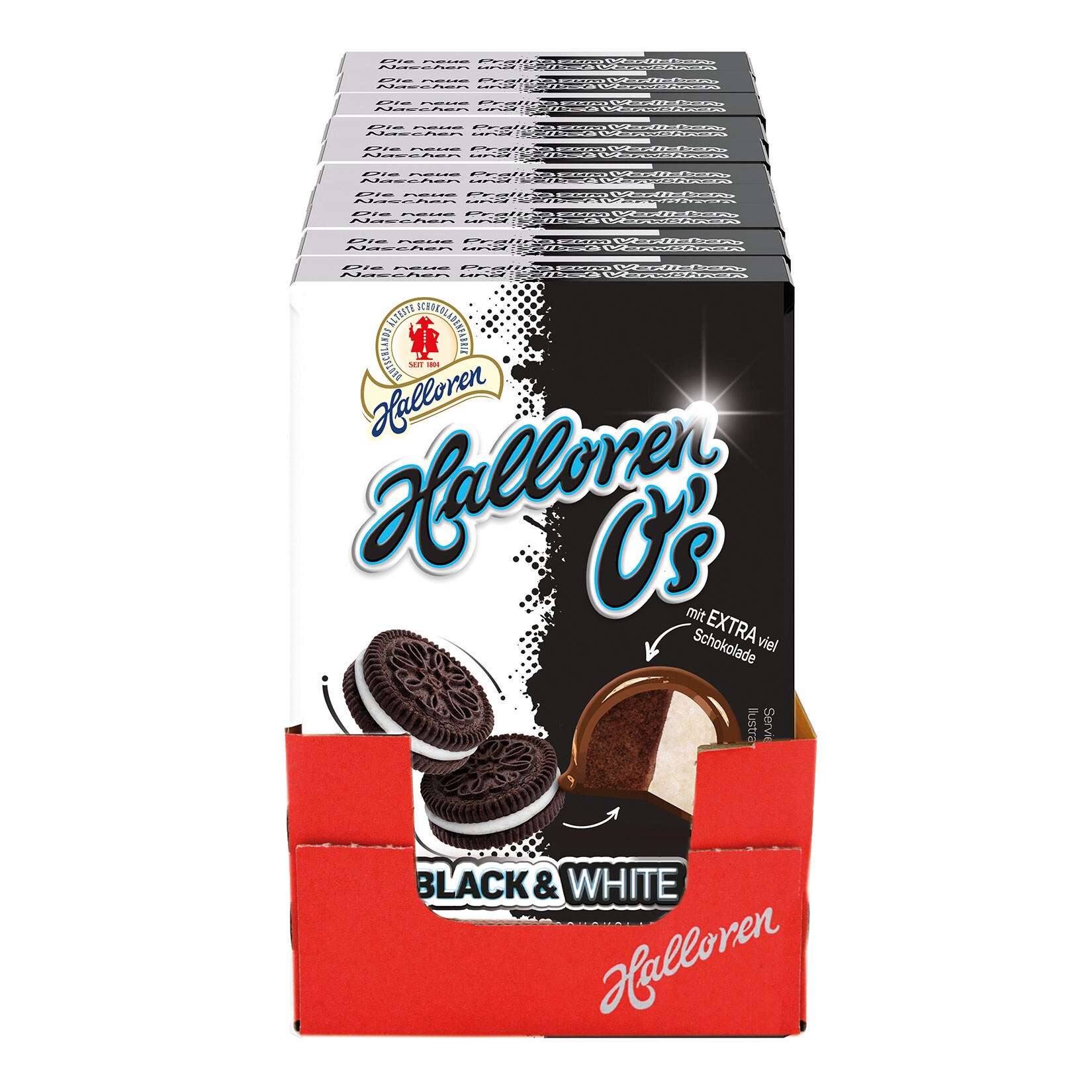 Halloren O's Black & White 125 g, 10er Pack - Bild 1