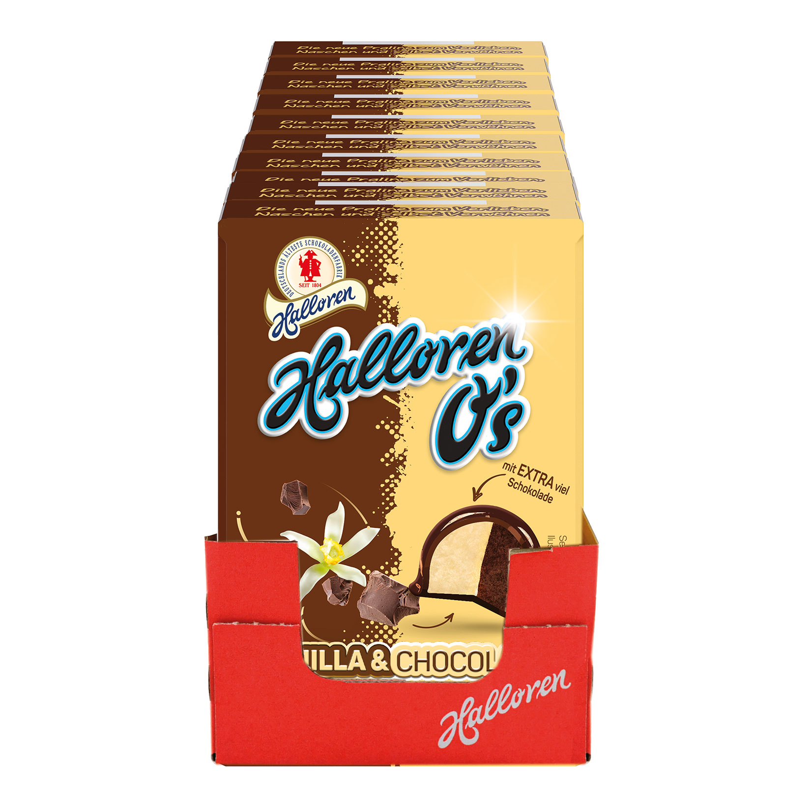 Halloren O's Vanilla & Chocolate 125 g, 10er Pack