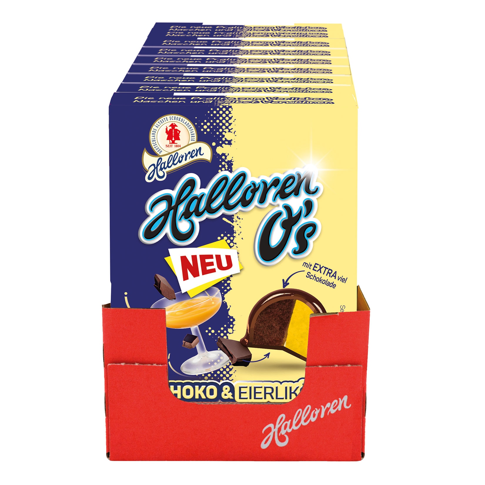 Halloren O's Schoko & Eierlik&ouml;r 125 g, 10er Pack - Bild 1
