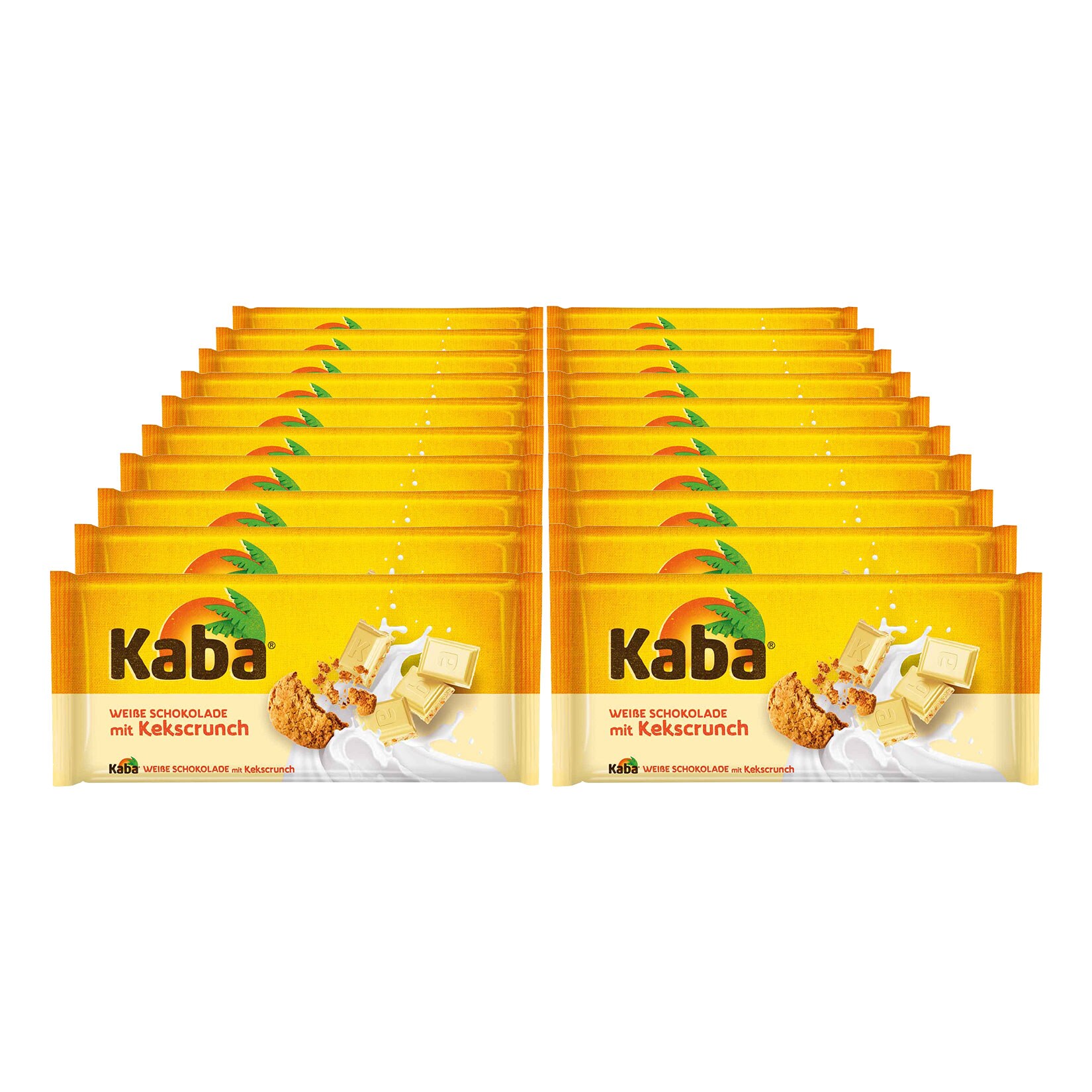 Kaba Wei&szlig;e Schokolade mit Kekscrunch 90 g, 20er Pack - Bild 1