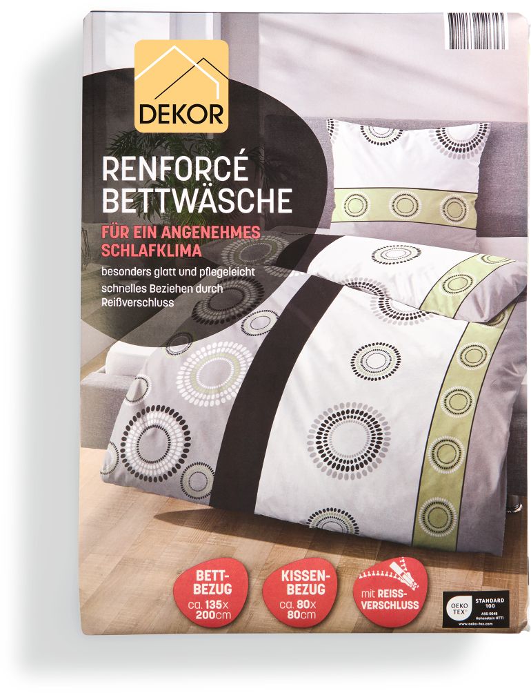 Linon Bettw&auml;sche 135/200 cm - Kringel - versch. Muster - Bild 1