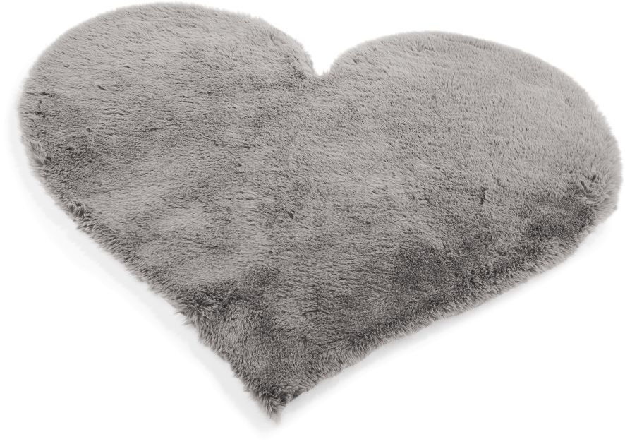 Dekor Herzformteppich 75 x 85 cm - Silber - versch. Farben - Bild 1