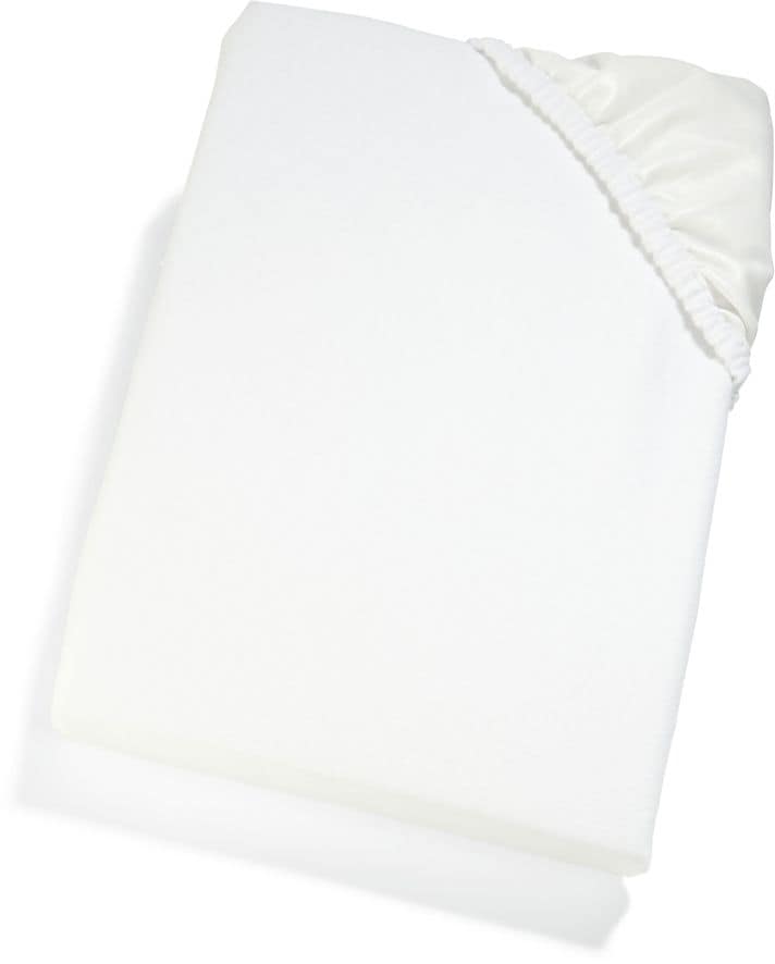 Dekor Molton Spannbetttuch 90 x 200 cm - Wei&szlig; - Bild 1