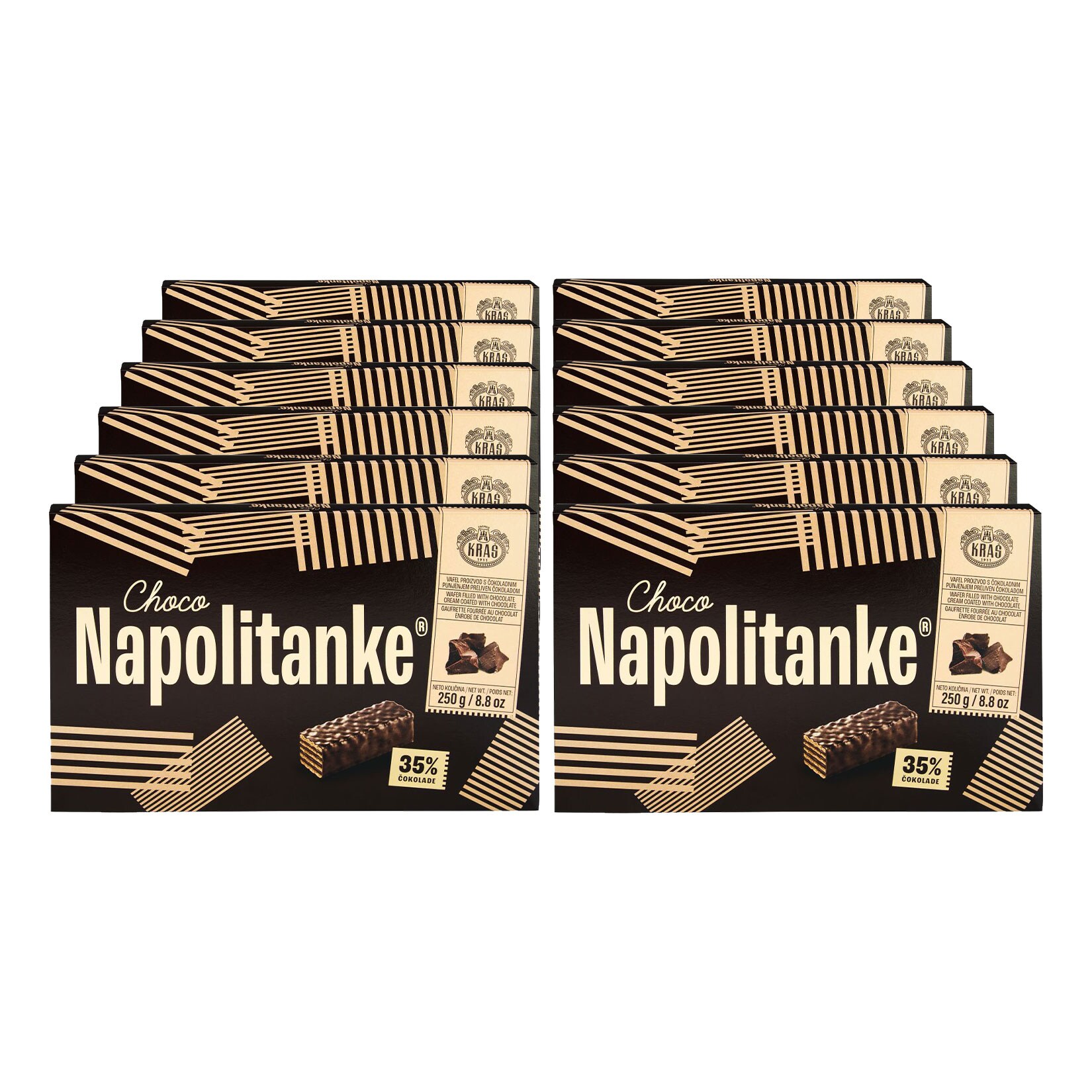 Napolitanke Choco 250 g, 12er Pack - Bild 1
