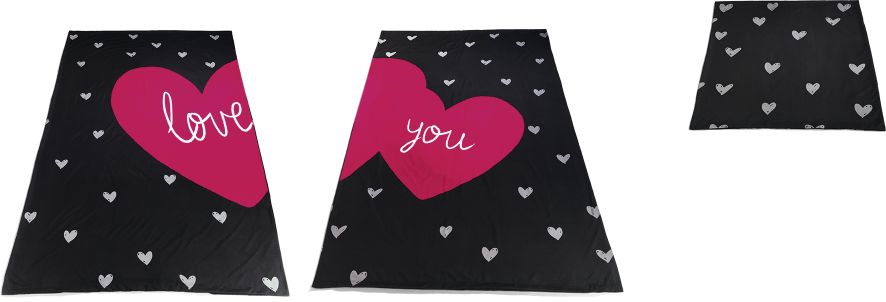 Dekor Partnerbettw&auml;sche 4-tlg -versch. Ausf&uuml;hrungen -Schriftzug - Bild 1