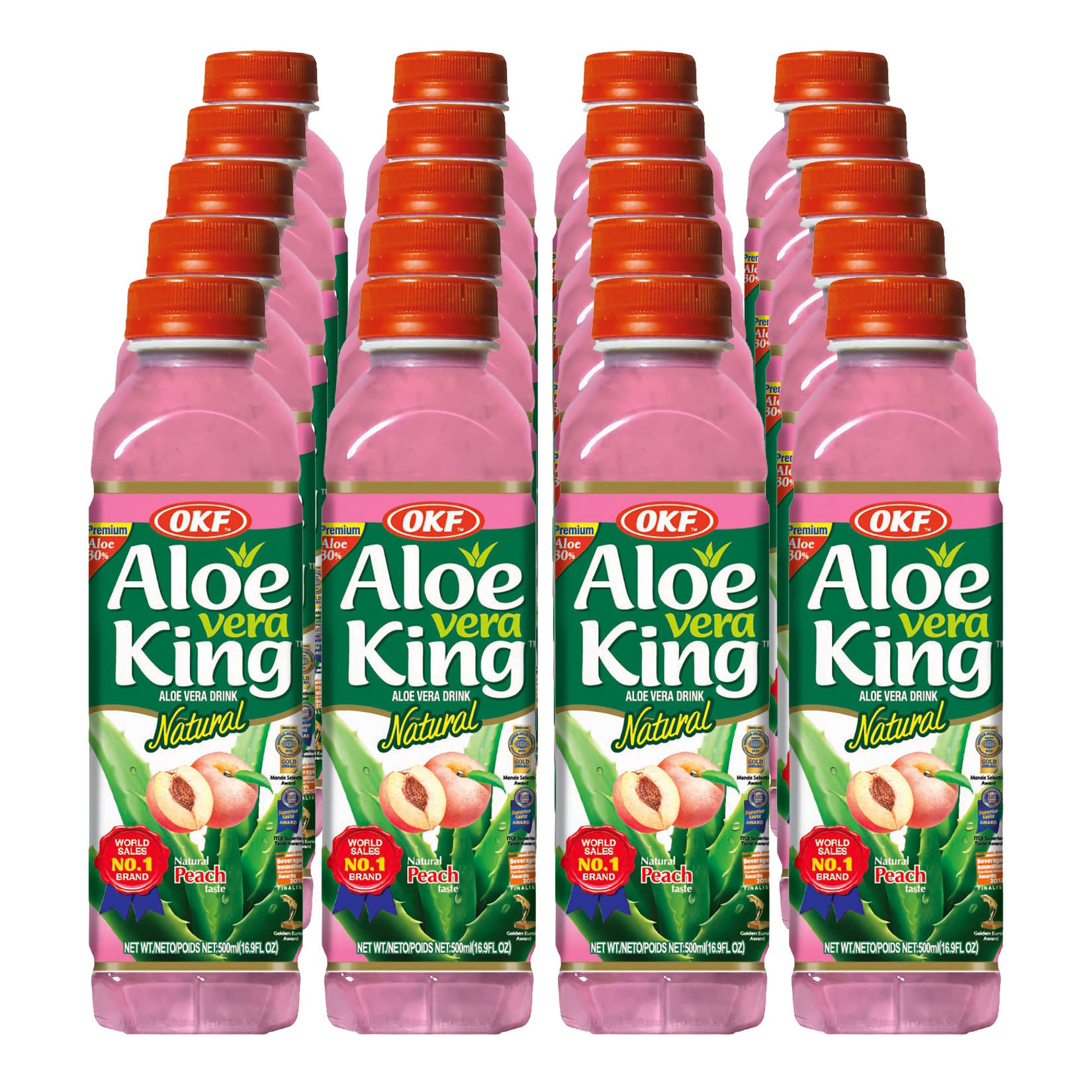 OKF Aloe Vera King Peach 0,5 Liter, 20er Pack - Bild 1
