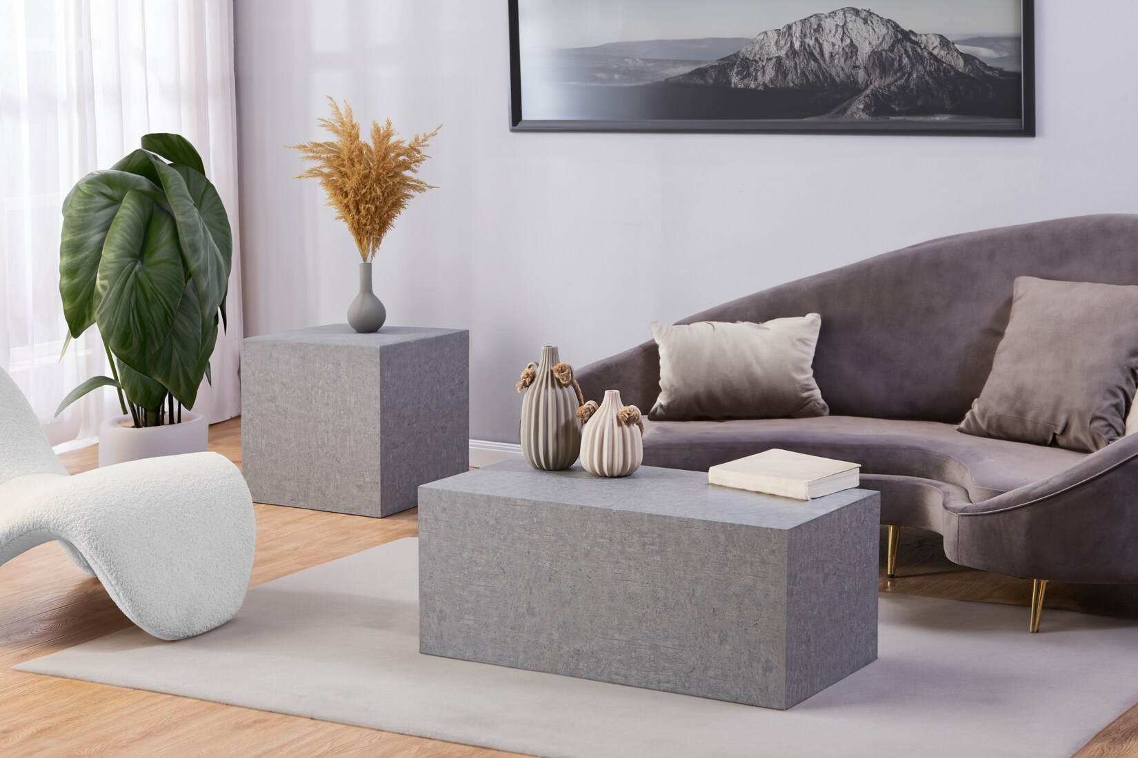 HOME DELUXE Couchtisch Amiri Marmor Grau L – versch. Ausführungen | 04058166267900