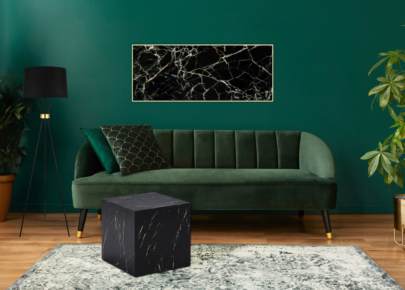 HOME DELUXE Couchtisch Amiri Marmor, schwarz M – versch. Ausführungen | 04058166267863