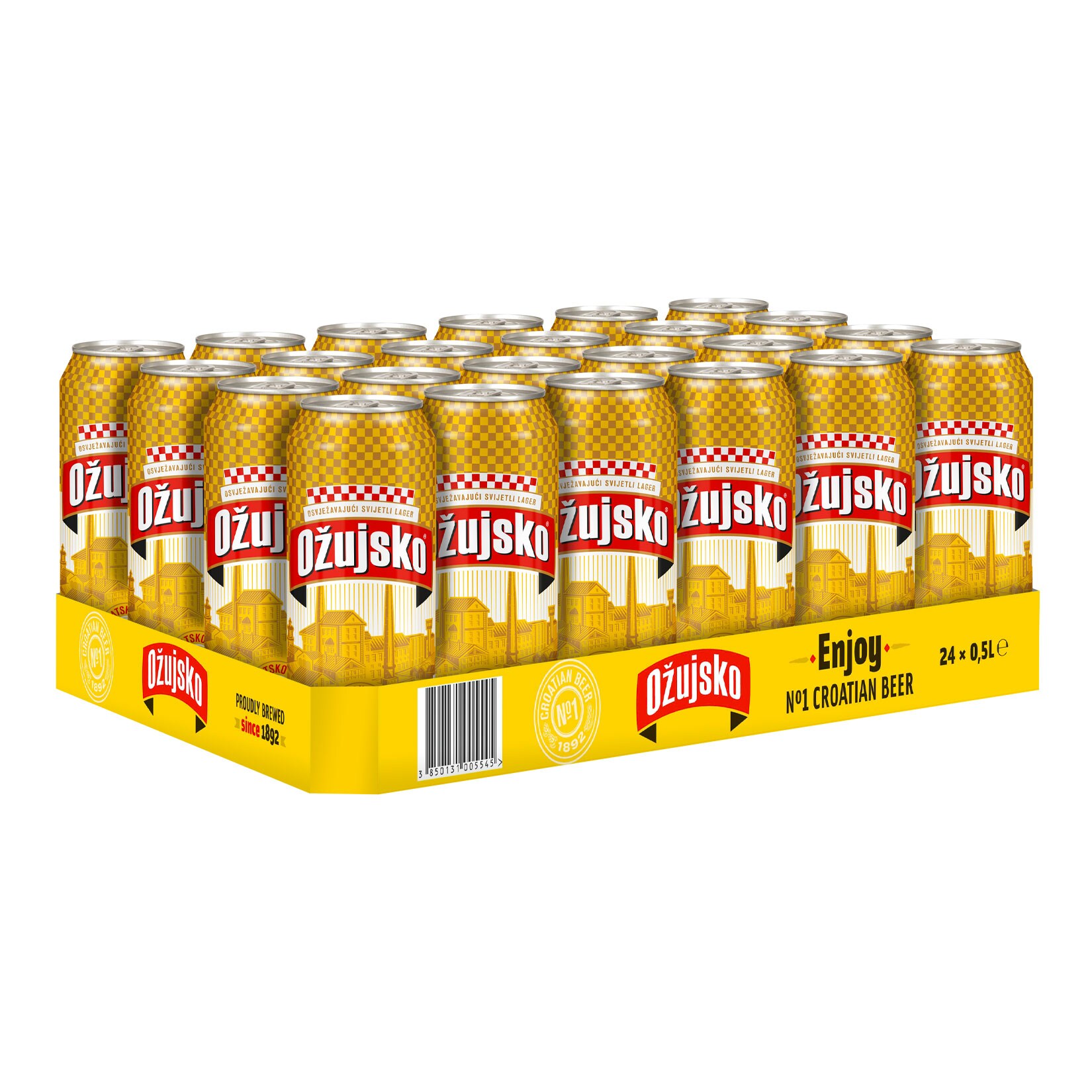Ožujsko Helles Lager 5,0 % vol 0,5 Liter Dose, 24er Pack - Bild 1