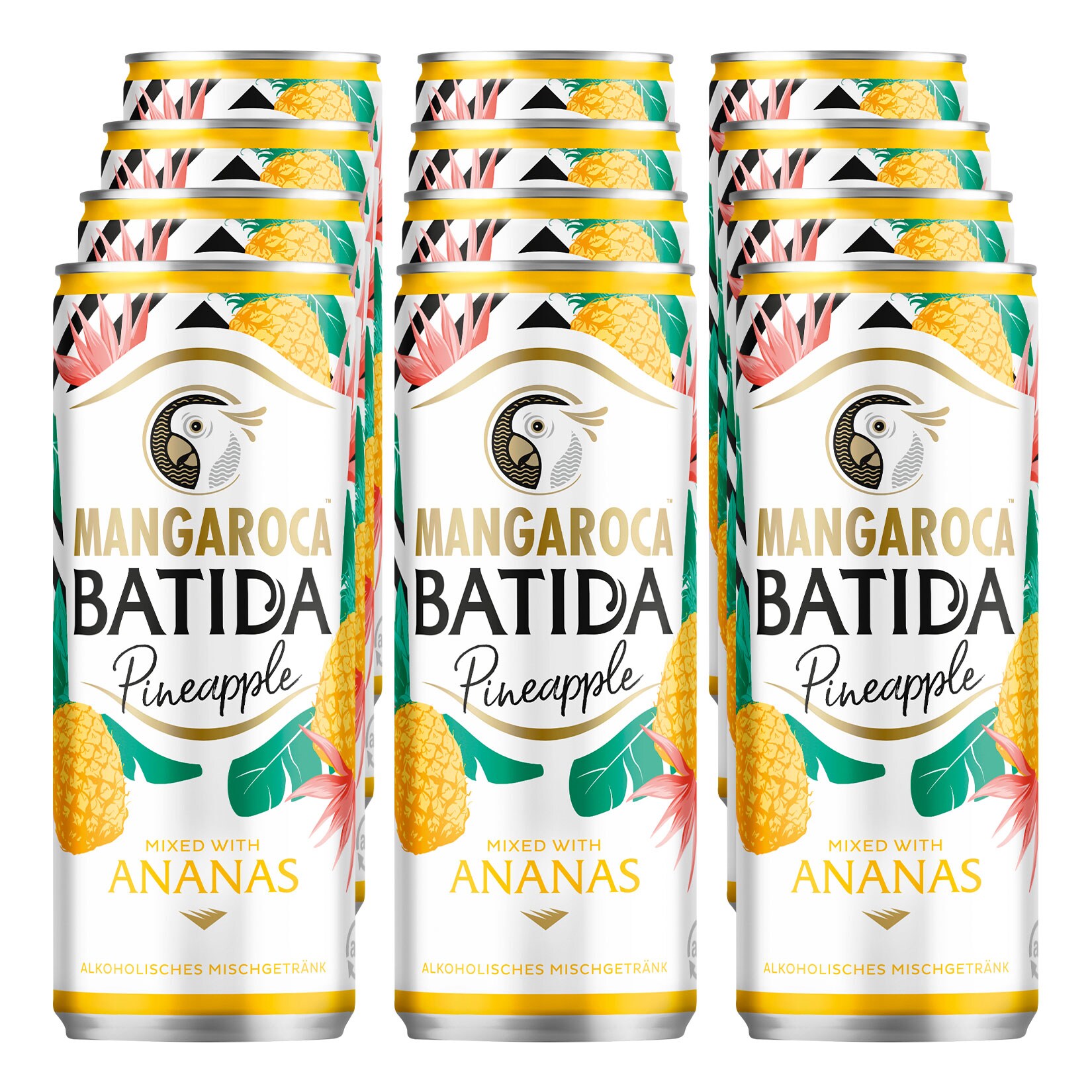 Mangaroca Batida Pineapple 10,0 % vol 0,25 Liter Dose, 12er Pack - Bild 1