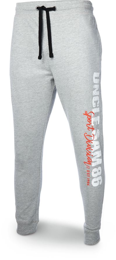 Uncle Sam Herren Jogginghose - grau-melange, Gr. M - Bild 1