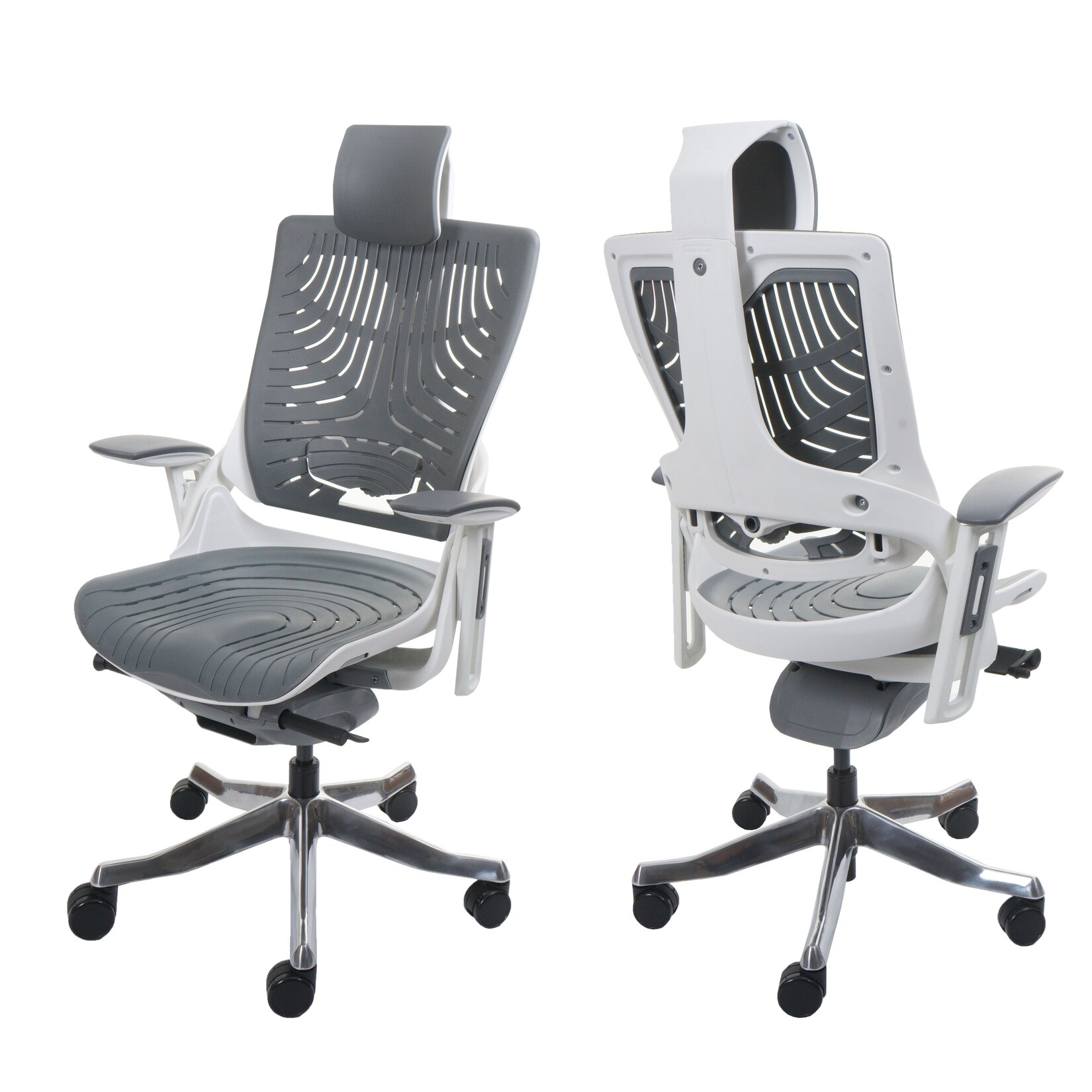 Bürostuhl MERRYFAIR Adelaide 2b, Schreibtischstuhl Drehstuhl, Hartschale, ergonomisch ~ grau