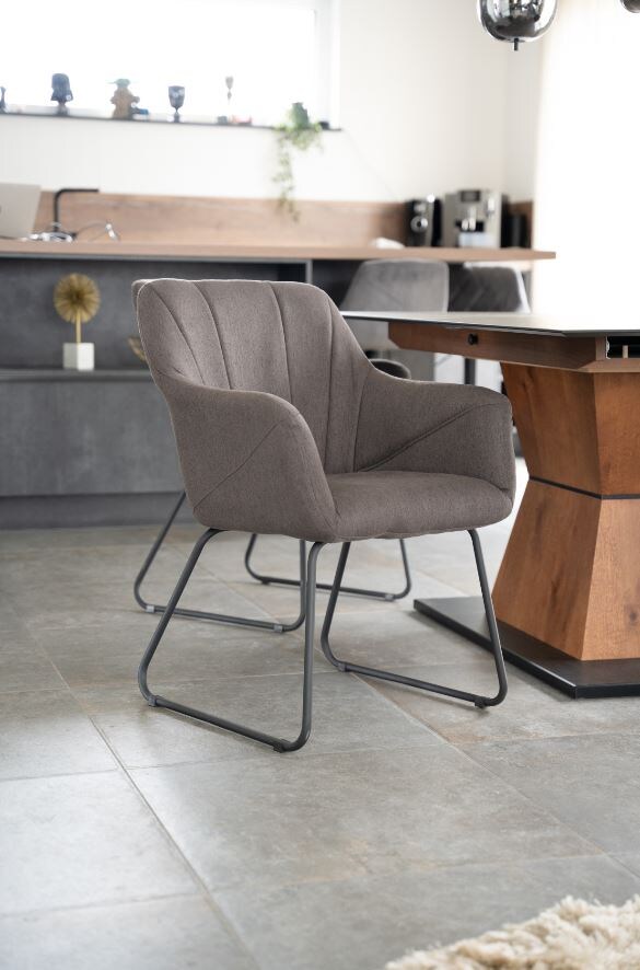 HOME DELUXE Armlehnenstuhl PAKU – versch. Sets – Webstoff Anthrazit | 04058166248602