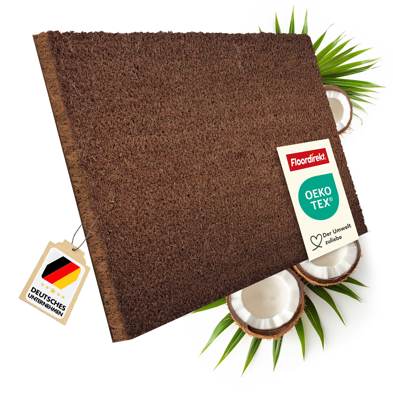 floordirekt Fußmatte Kokos Braun 24 mm