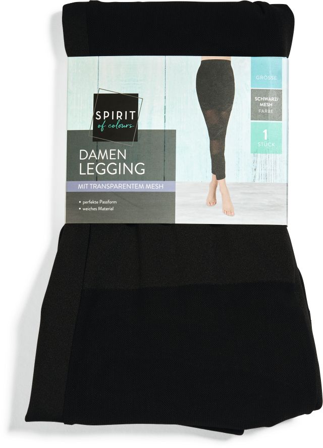 SoC Seamless Animalprint Legging - L-XL Schwarz Mesh - Bild 1