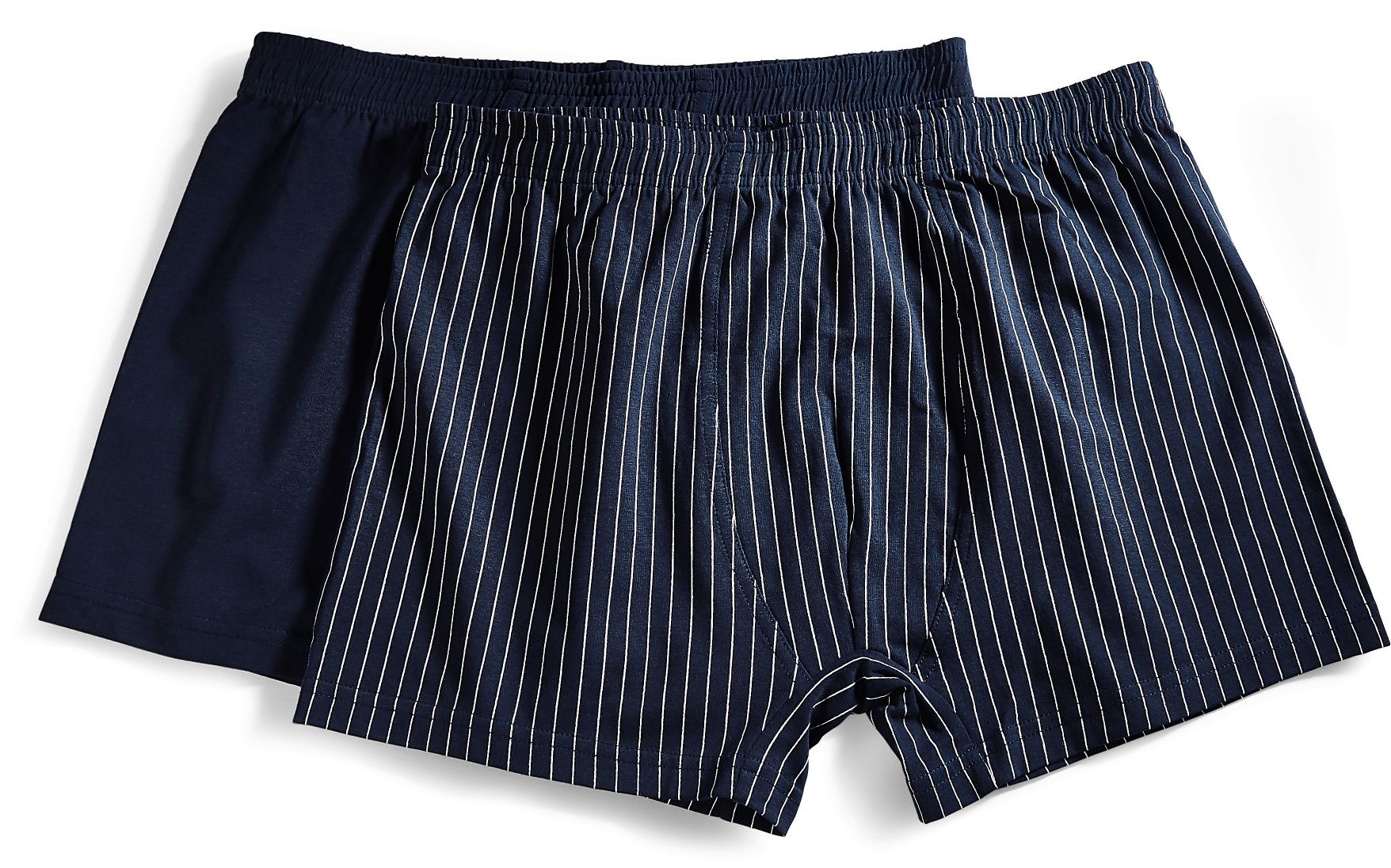 SoC Herren Retroshorts 2er Pack GOTS - navy/ navy gestreift, Gr. XXL - Bild 1