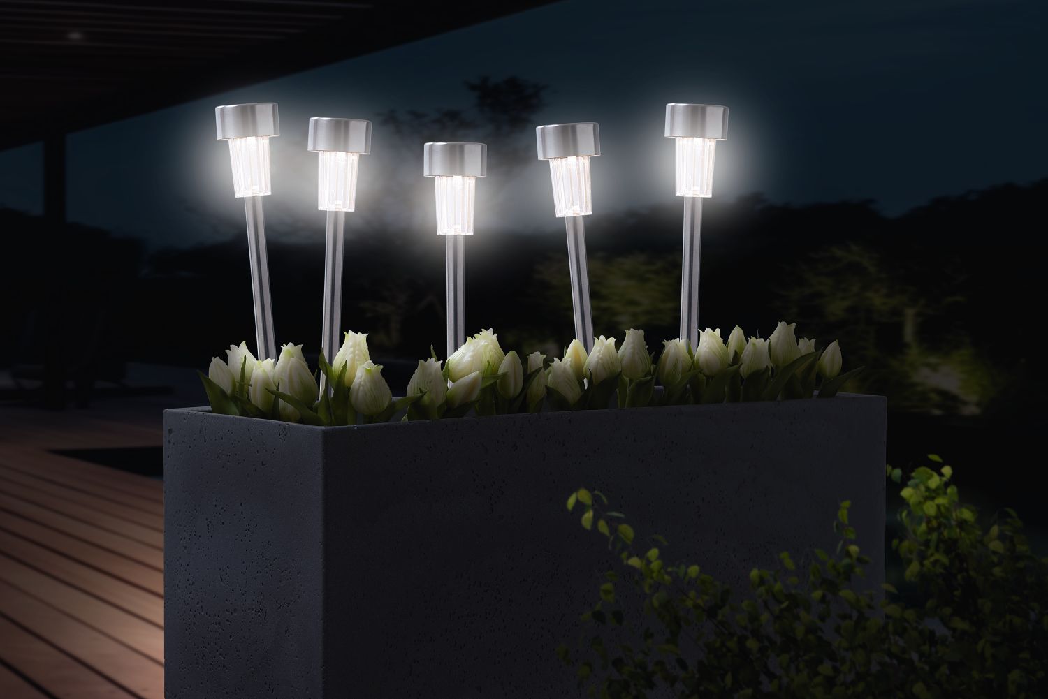 Living & Garden Solarleuchte 5er Set - warmwei&szlig; - Bild 1