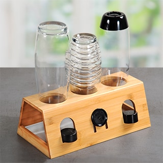 KESPER Flaschenhalter f&uuml;r 3 Flaschen aus Bambus - Bild 1