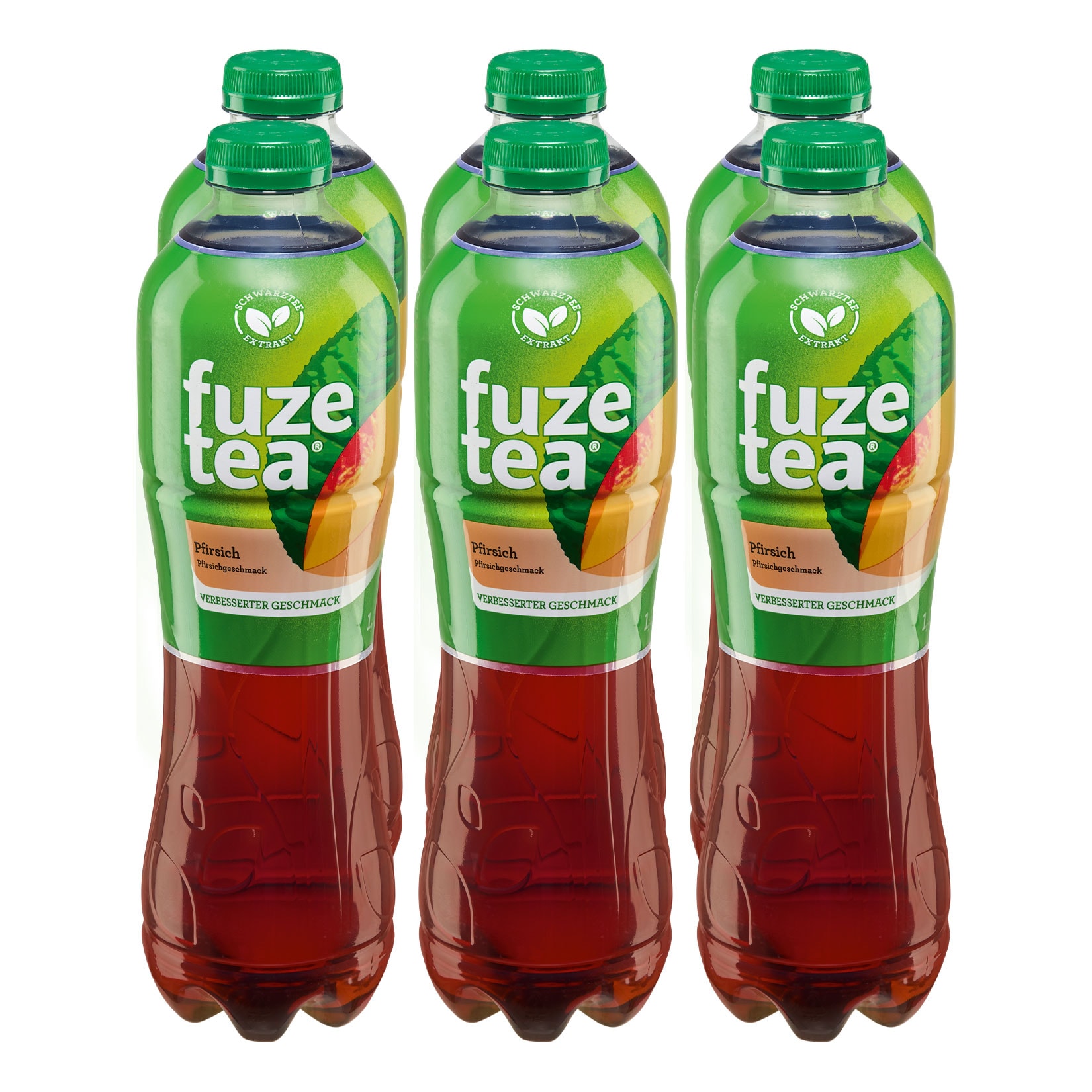 Fuze Tea Eistee Schwarzer Tee Pfirsich 1,25 Liter, 6er Pack - Bild 1