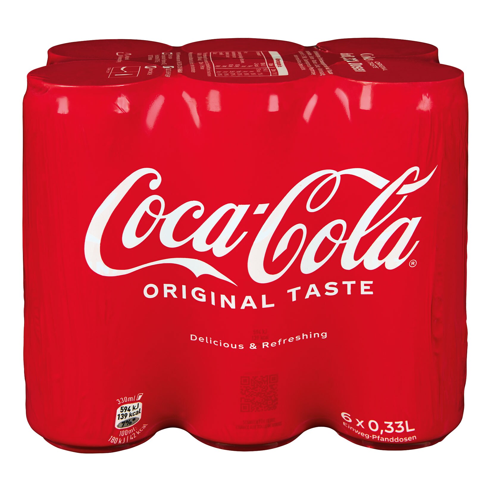 Coca-Cola 0,33 Liter Dose, 6er Pack - Bild 1