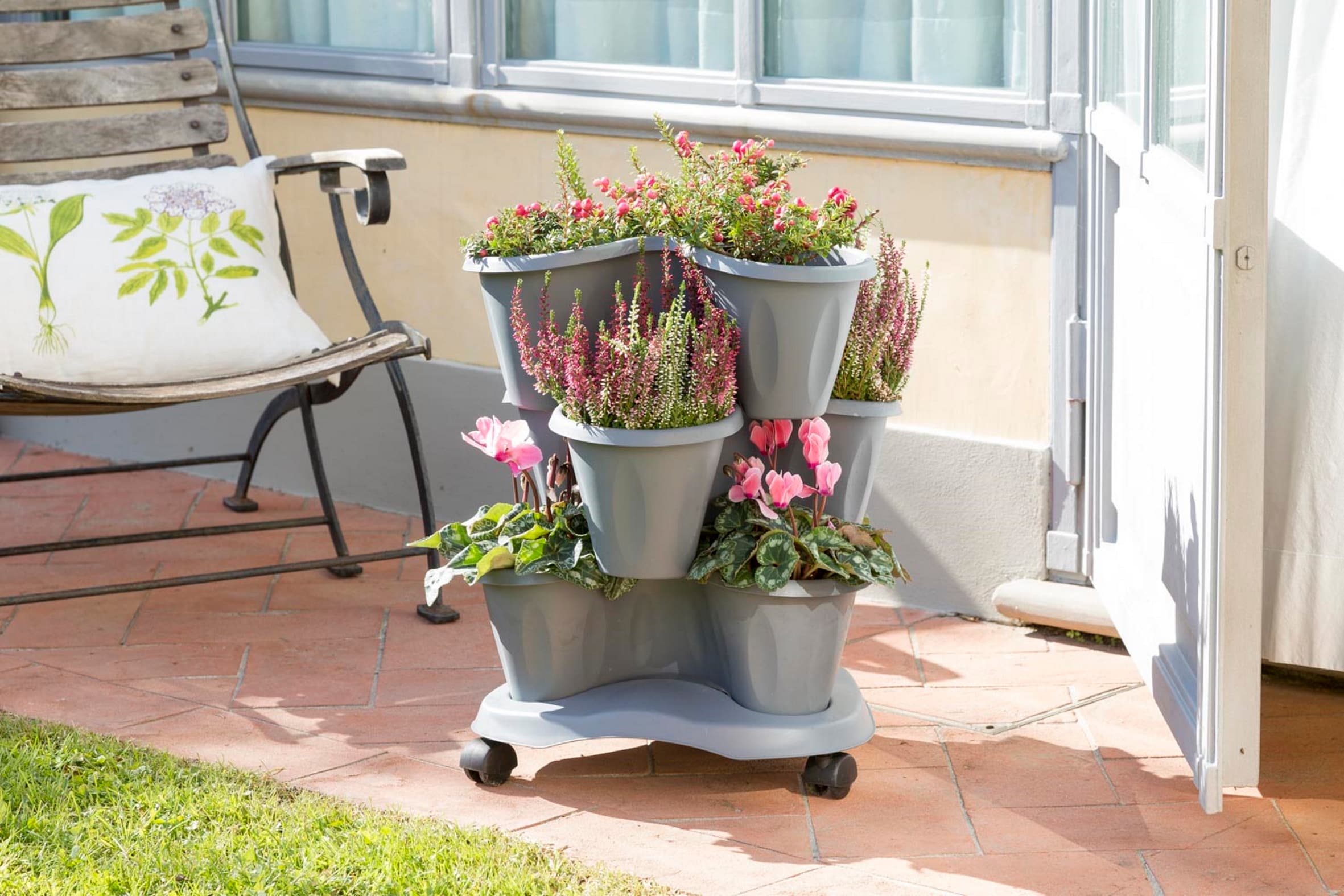 Living & Garden  Pflanzturm mit Rollen - Bild 1