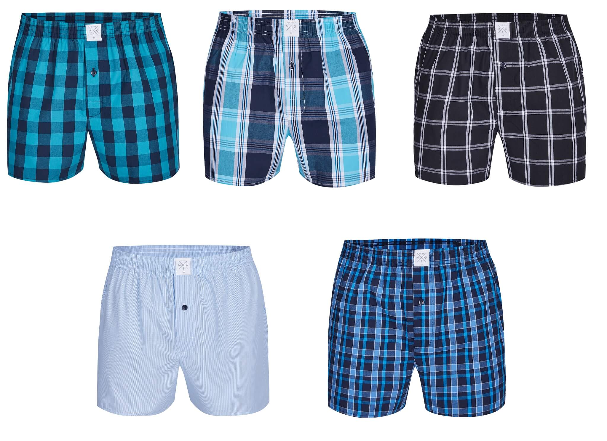 Herren Baumwoll Boxershorts Gr&ouml;&szlig;e M 5er Pack - Bild 1