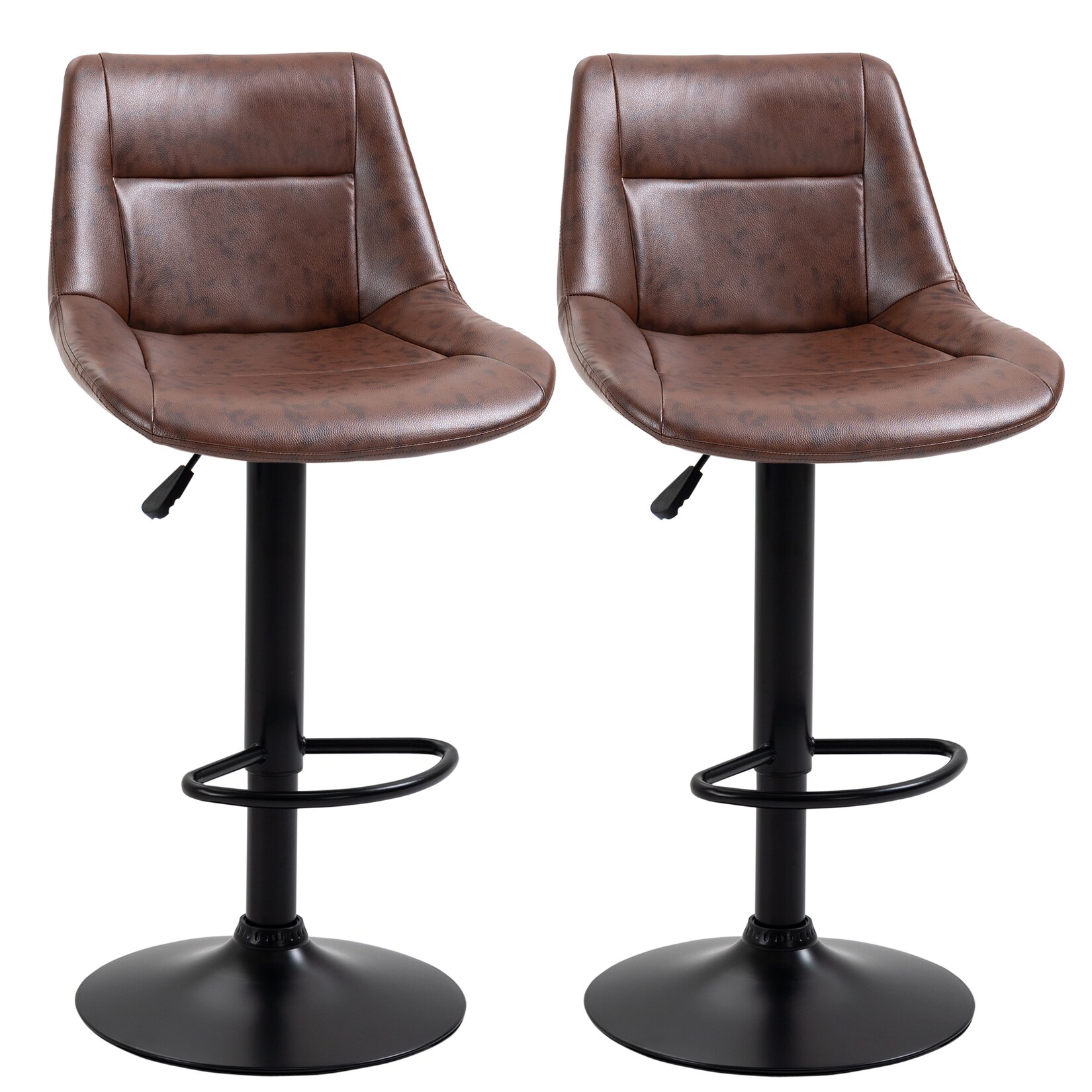 HOMCOM Barhocker Kunstleder, Stahl | 04255633545480