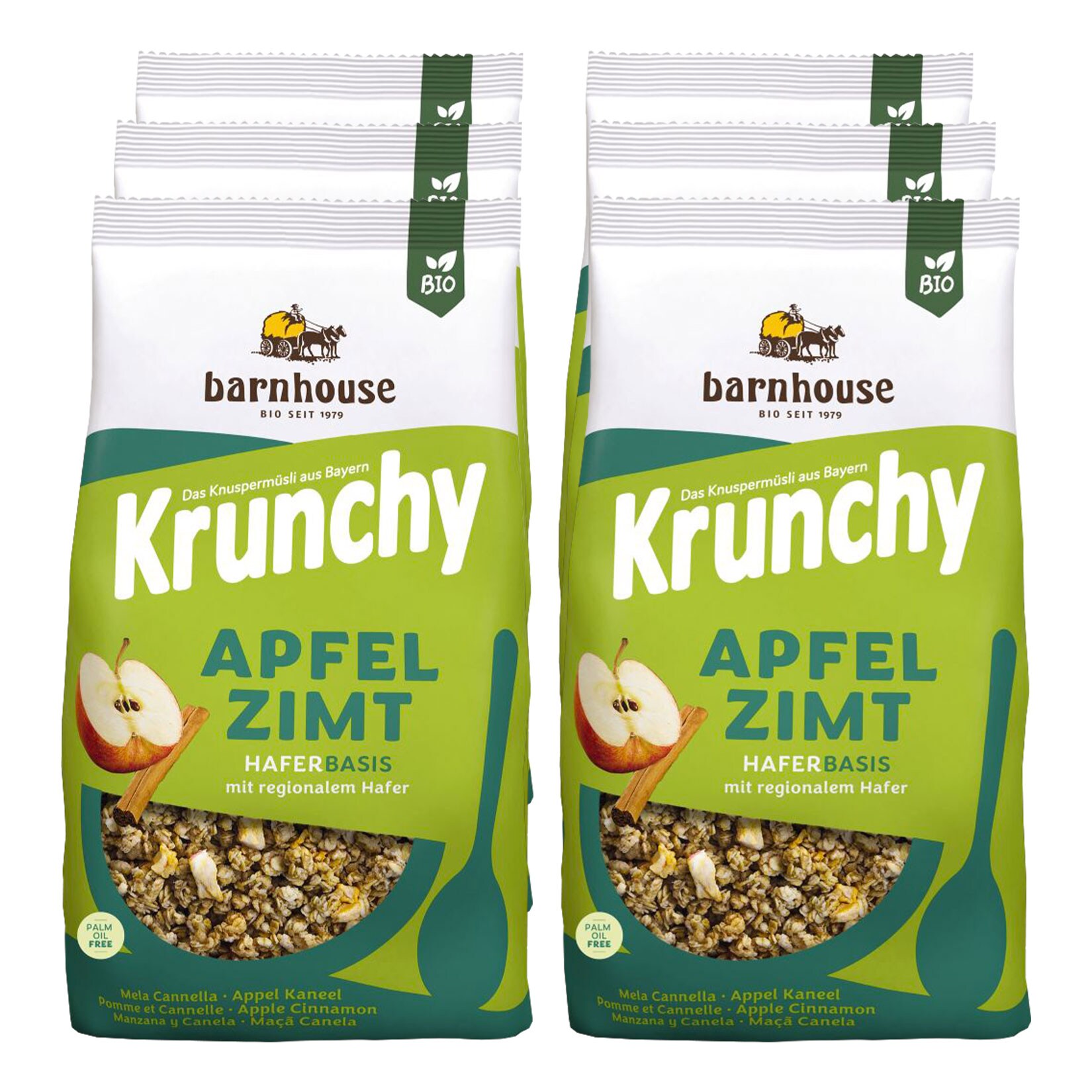 barnhouse Krunchy Apfel Zimt M&uuml;sli 375 g, 6er Pack - Bild 1