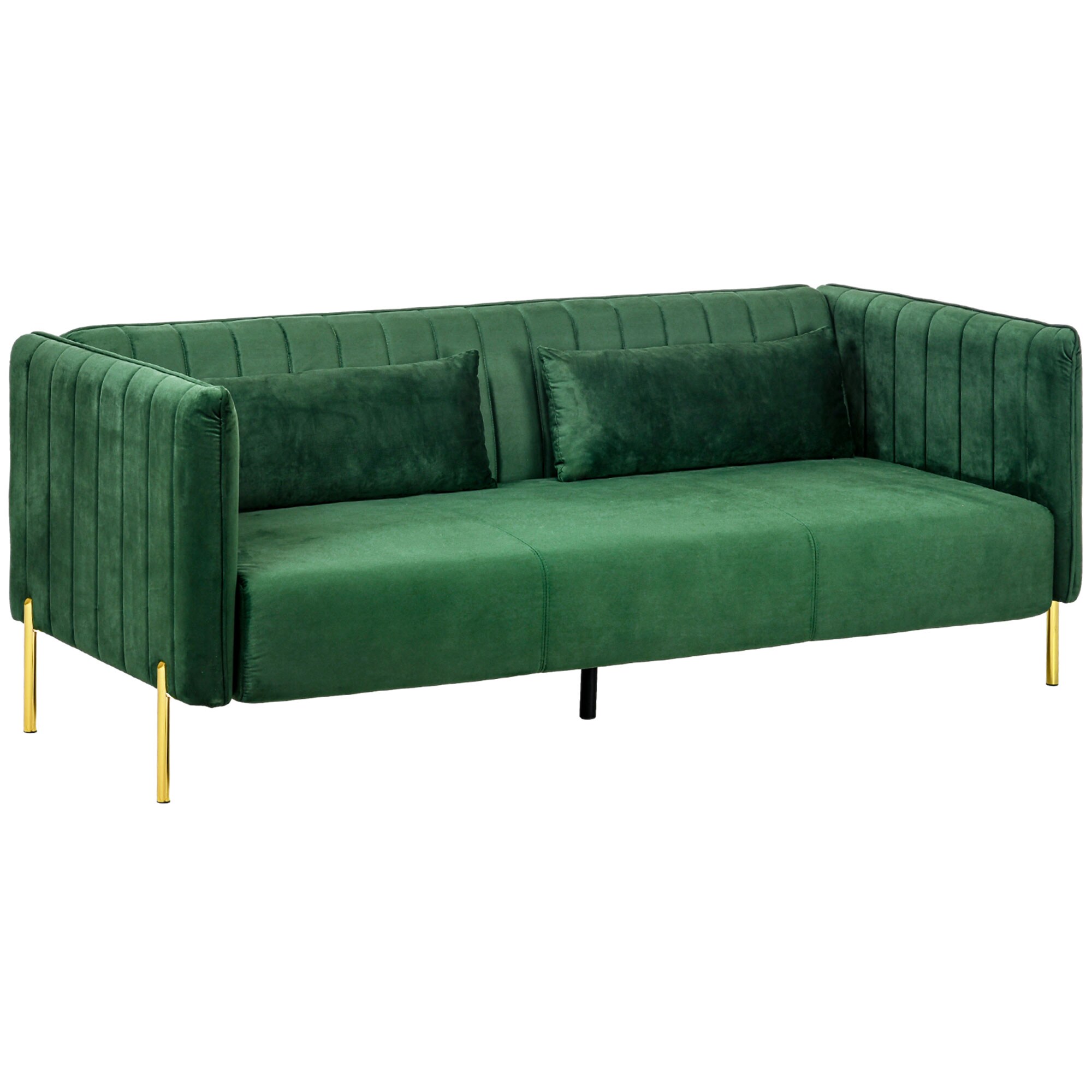 HOMCOM 3 Sitzer Sofa Baumwollmischung, Stahl - Bild 1