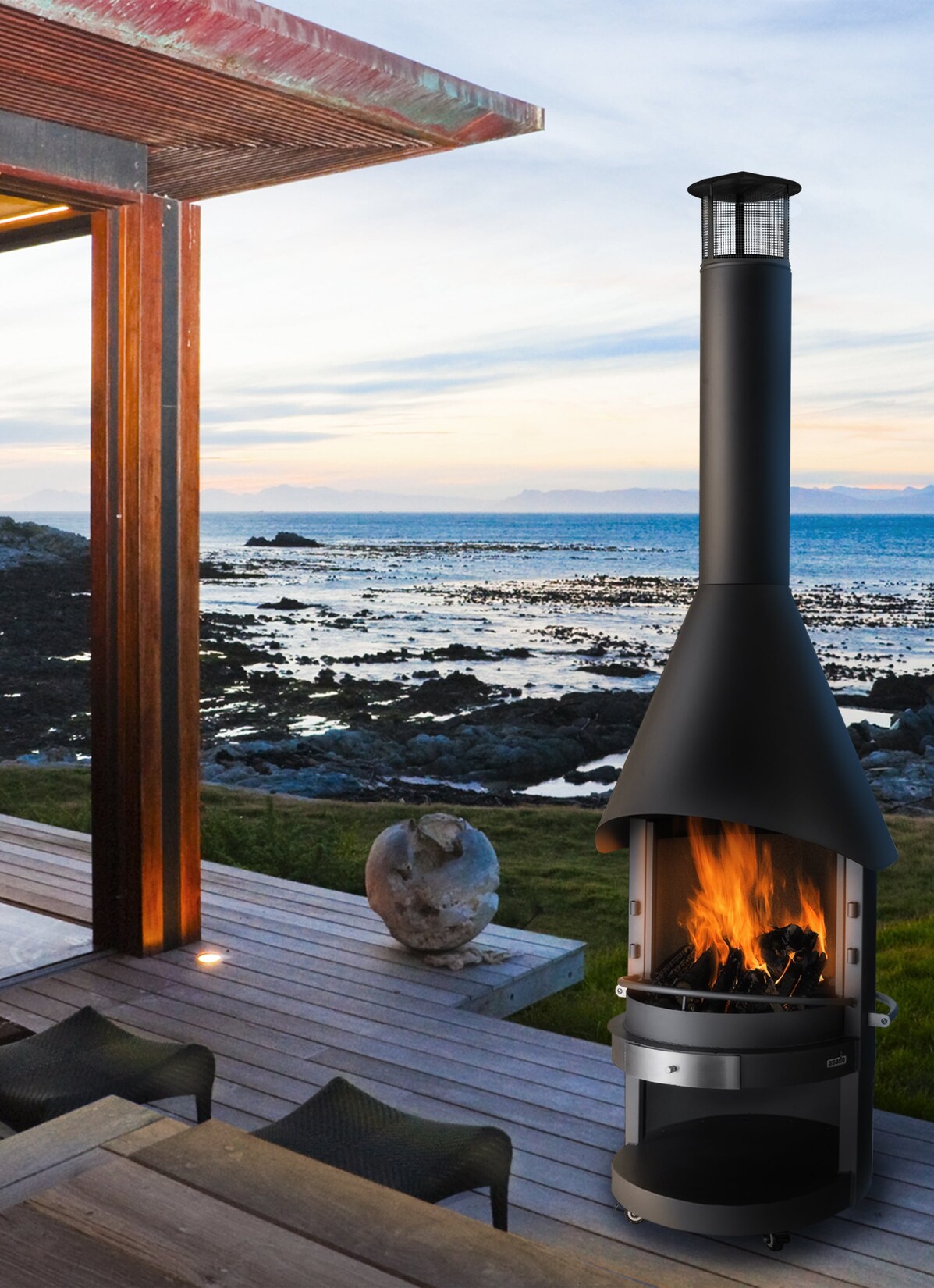asado® Garten-Grillkamin „Fuego“ Ø 70cm Stahl