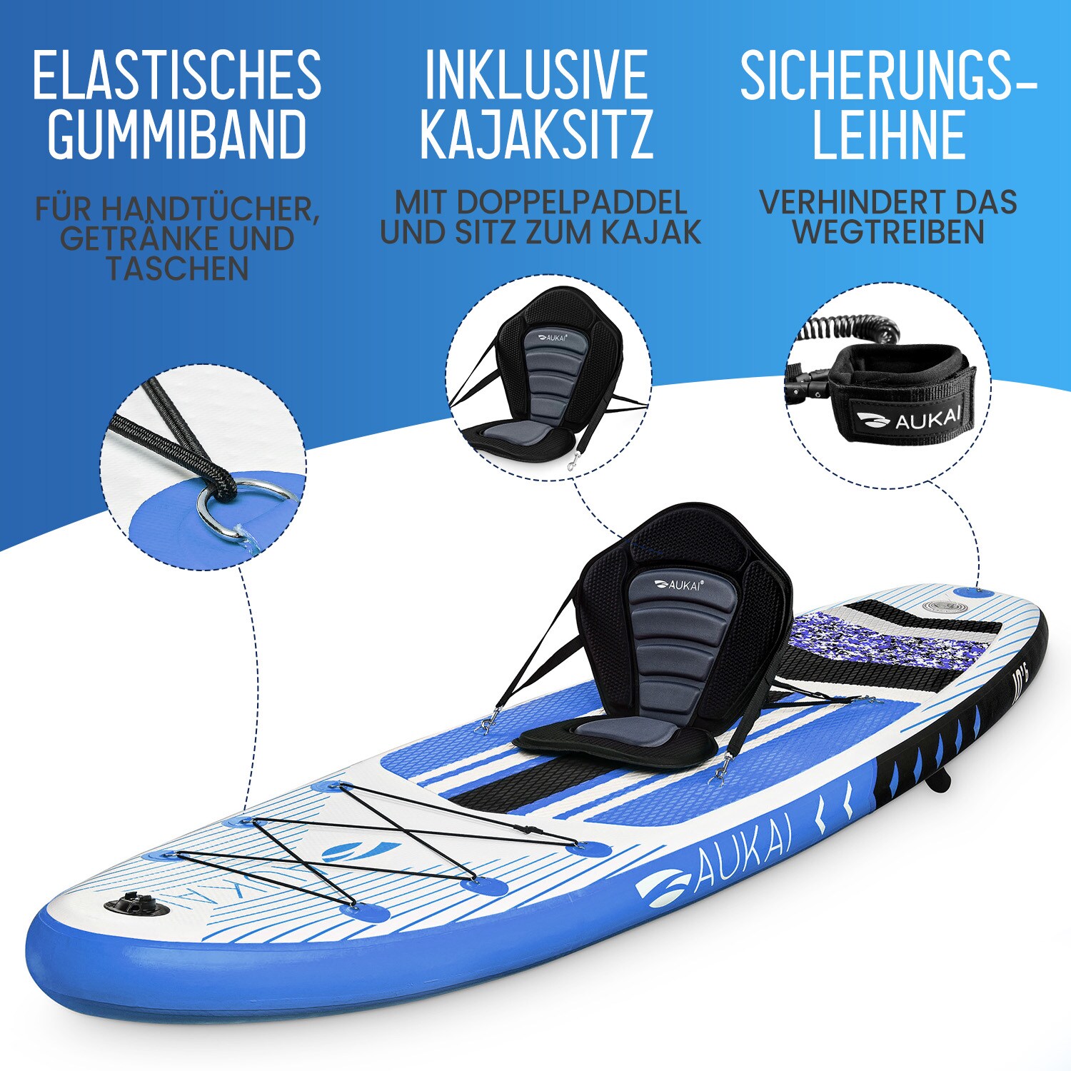 Tavola Stand Up Paddle Gonfiabile, Tavola Da SUP In PVC 3048 X 838 2 X 152 4 Mm Con Sedile Per Kayak Rimovibile Accessori Per Tavola Borsa Per Telefono Pompa Pagaia E Kit Di Riparazione P 010216304846
