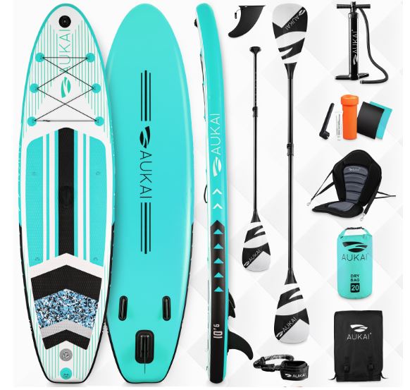 Stand Up Paddle Board "AUKAI Pro" mit Kajak-Sitz t&uuml;rkis - Bild 1