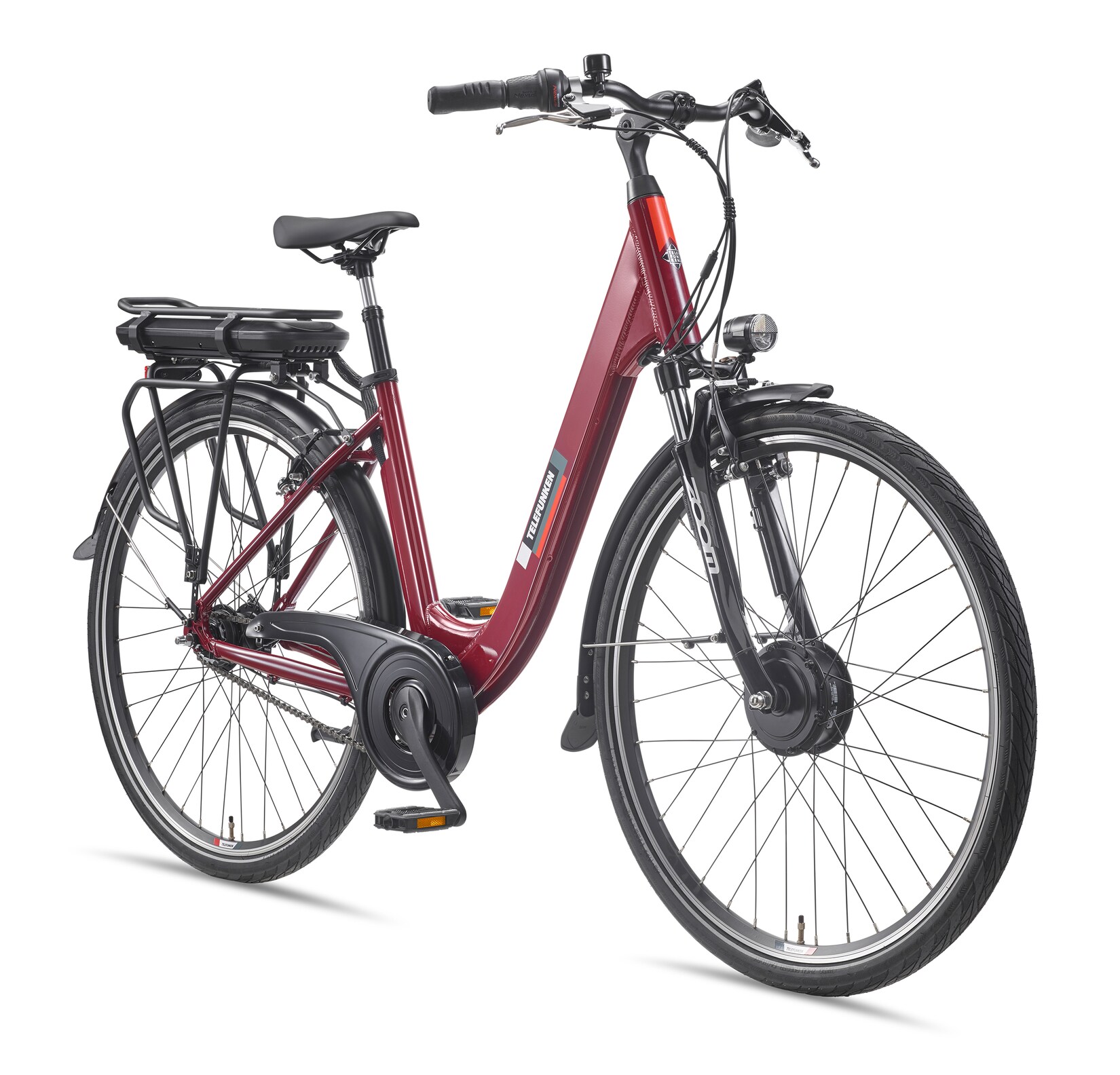 TELEFUNKEN RC845 E-City-Bike 28″ weinrot | 04000420284598