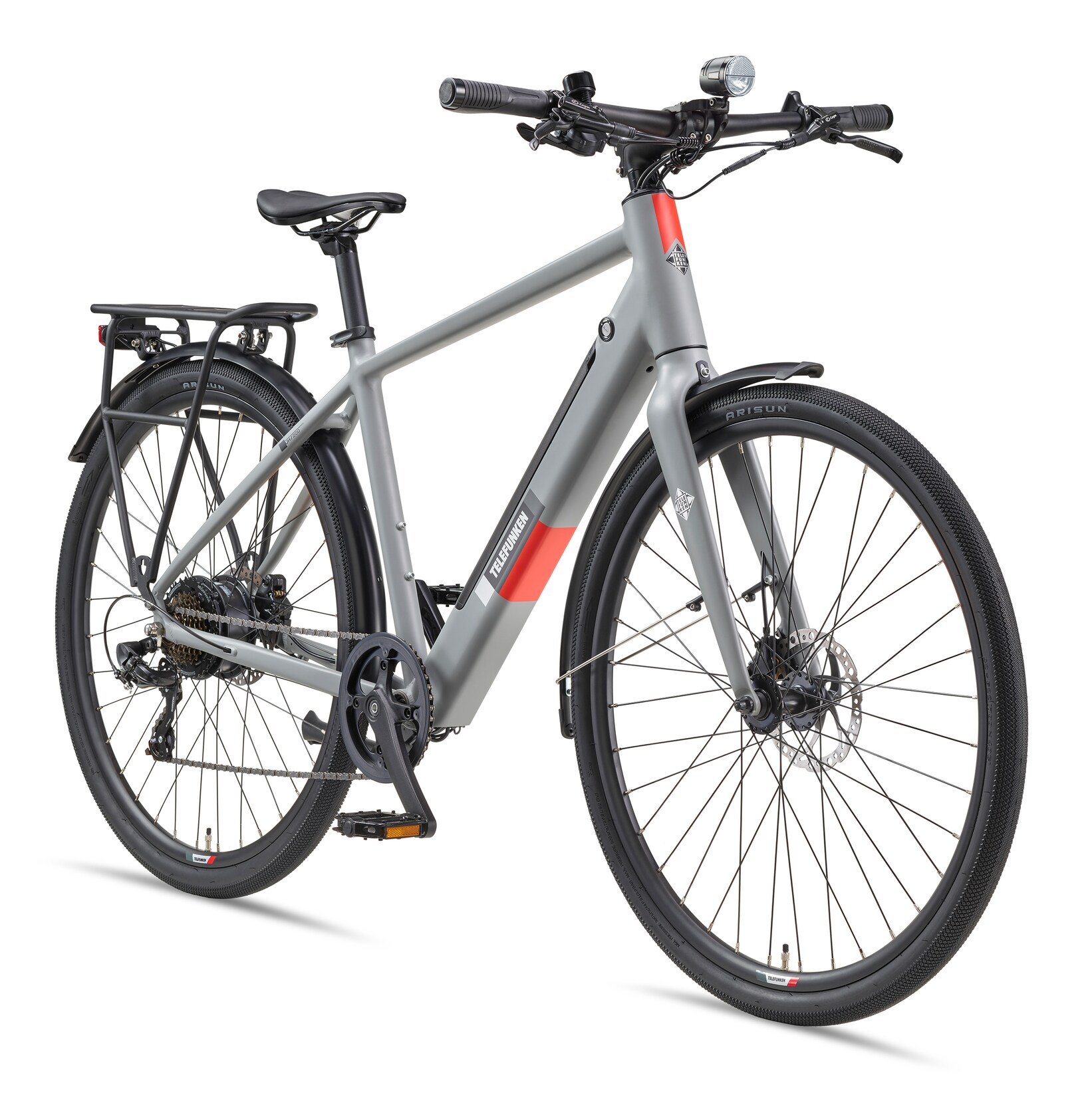TELEFUNKEN UH200 E-Urban-Bike 28" aluminiumgrau