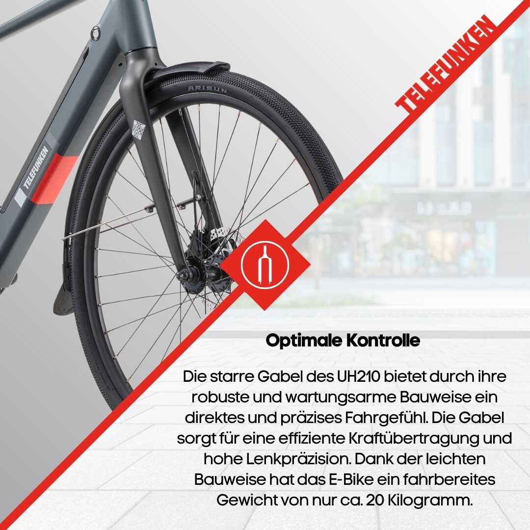 TELEFUNKEN UH210 E-Urban-Bike Herren 28" granitgrau online kaufen bei Netto