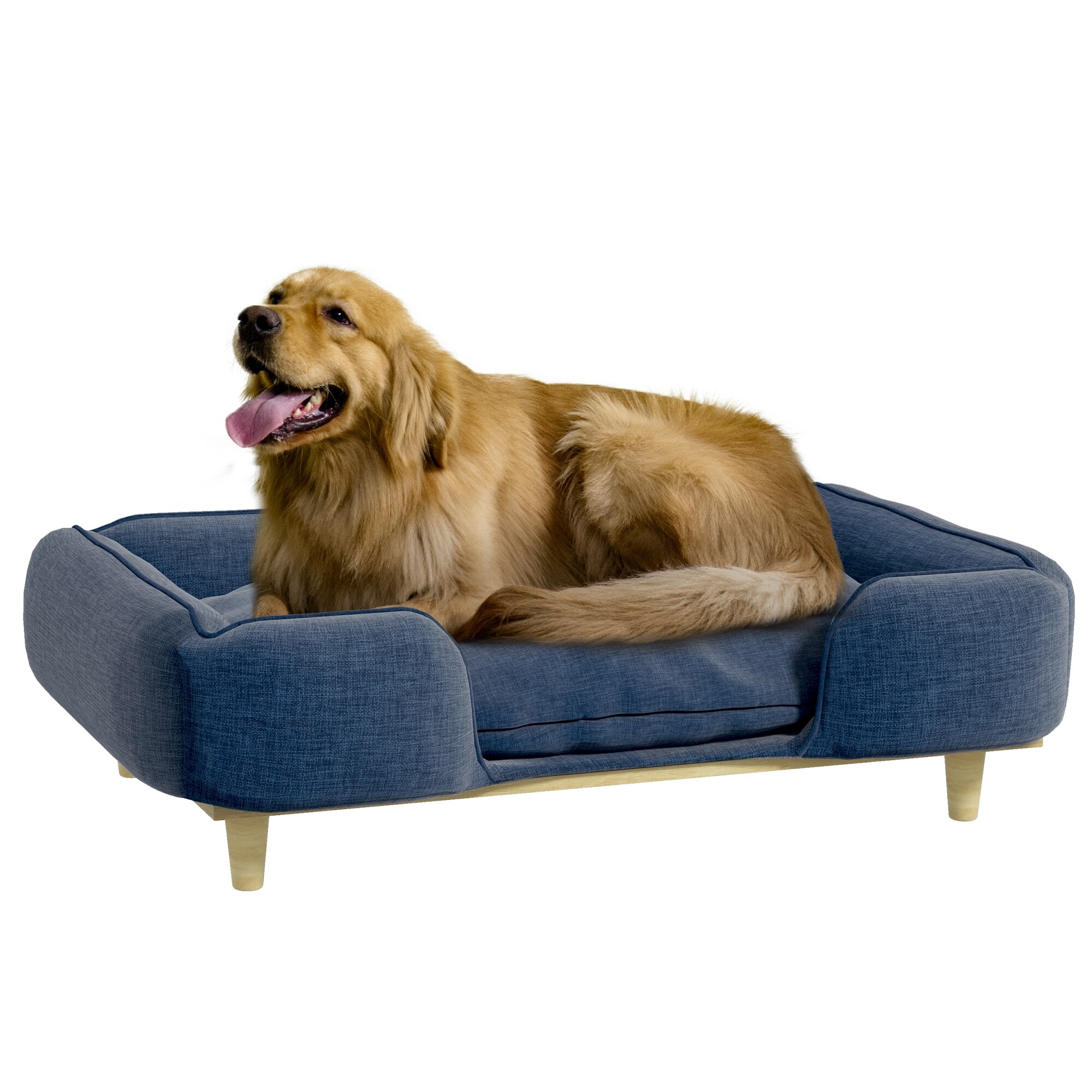 PawHut Hundesofa Polyester, Kiefernholz - Bild 1