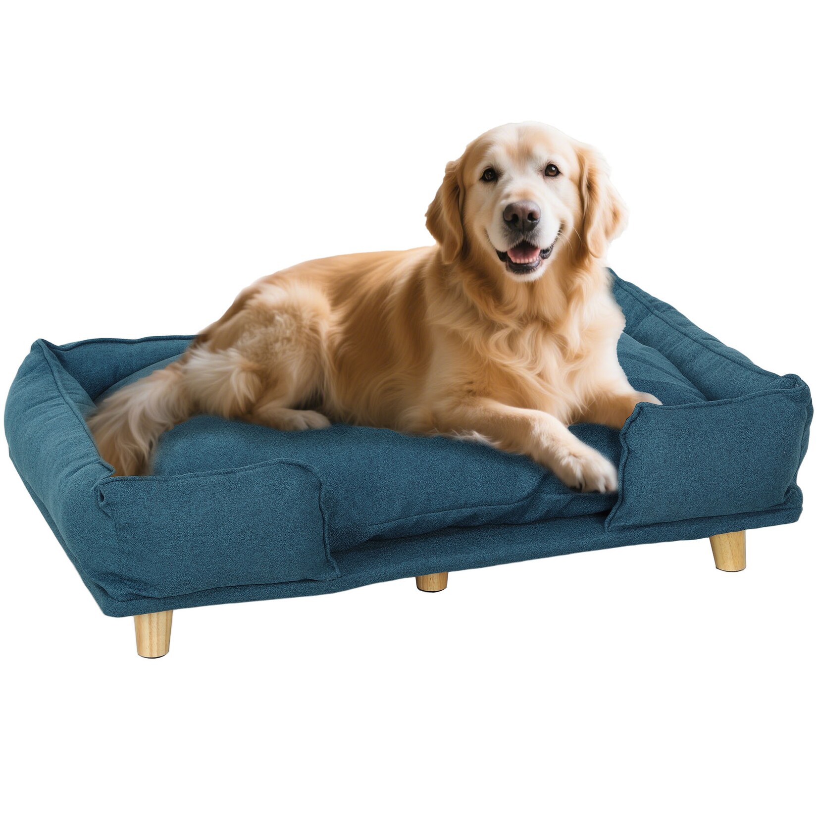 PawHut Hundesofa Polyester, Kiefernholz | 04255633536815
