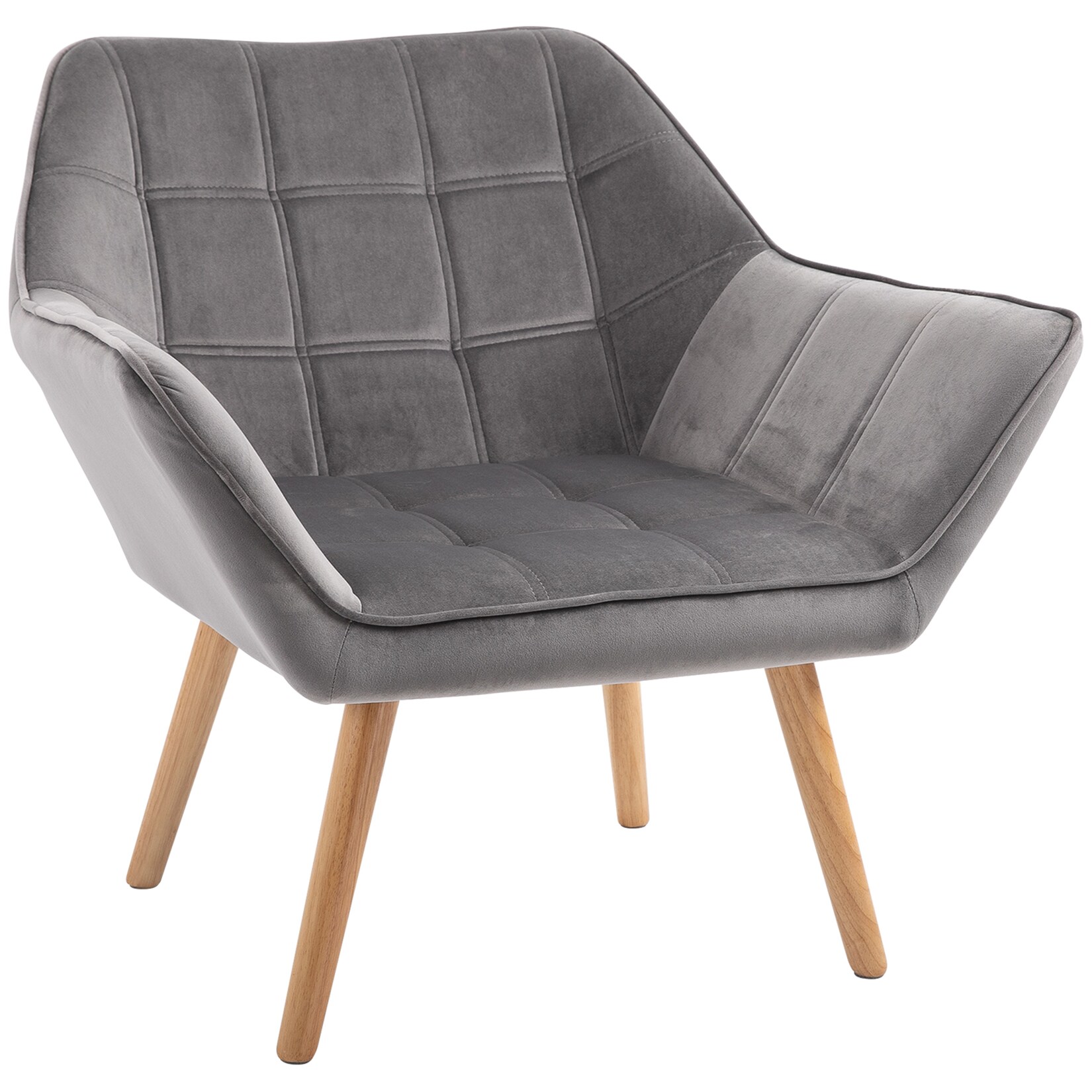 HOMCOM Einzelsessel Polyester, Gummiholz | 04255633542854