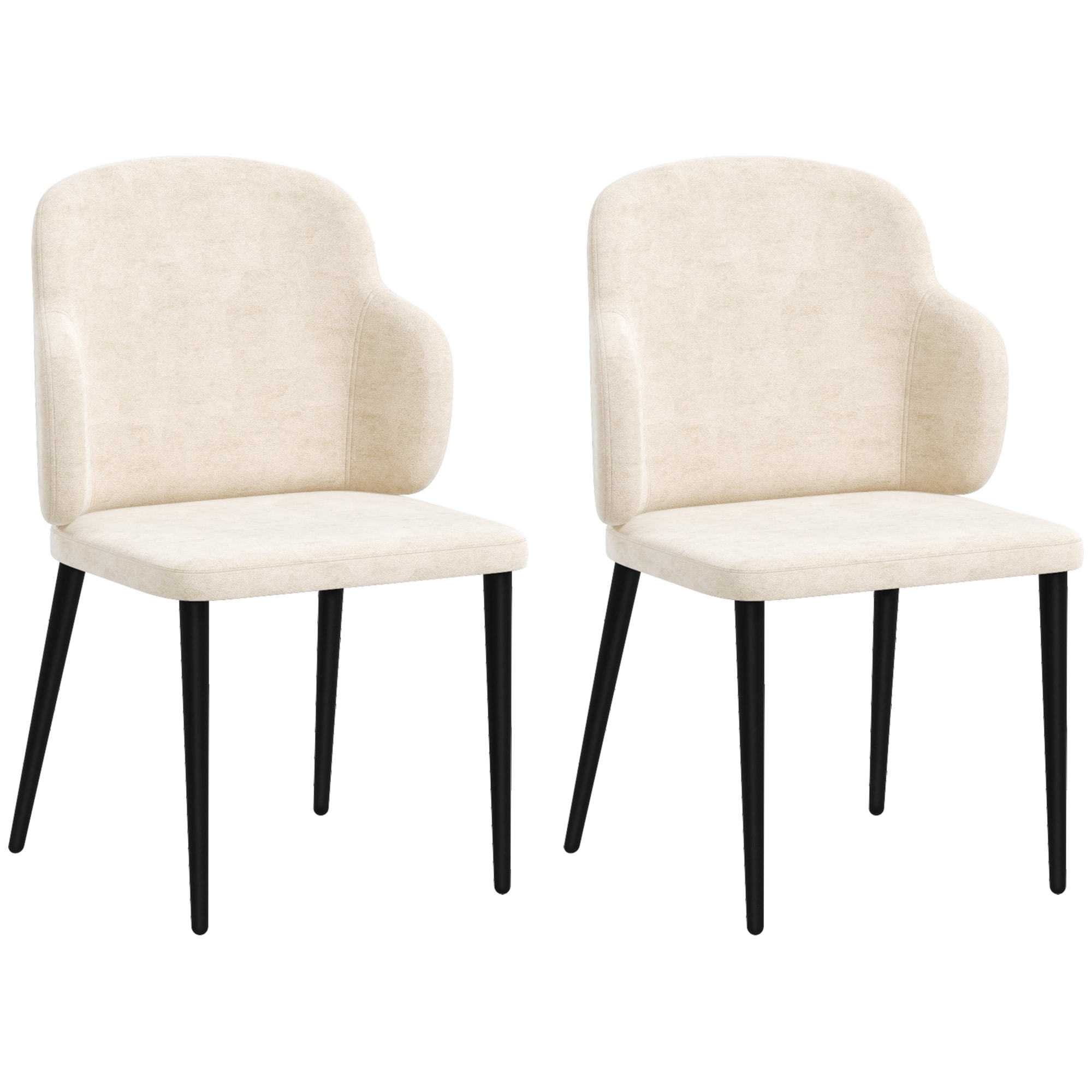 HOMCOM Esszimmerstuhl Samt (100% Polyester), Schaumstoff, Stahl - Bild 1