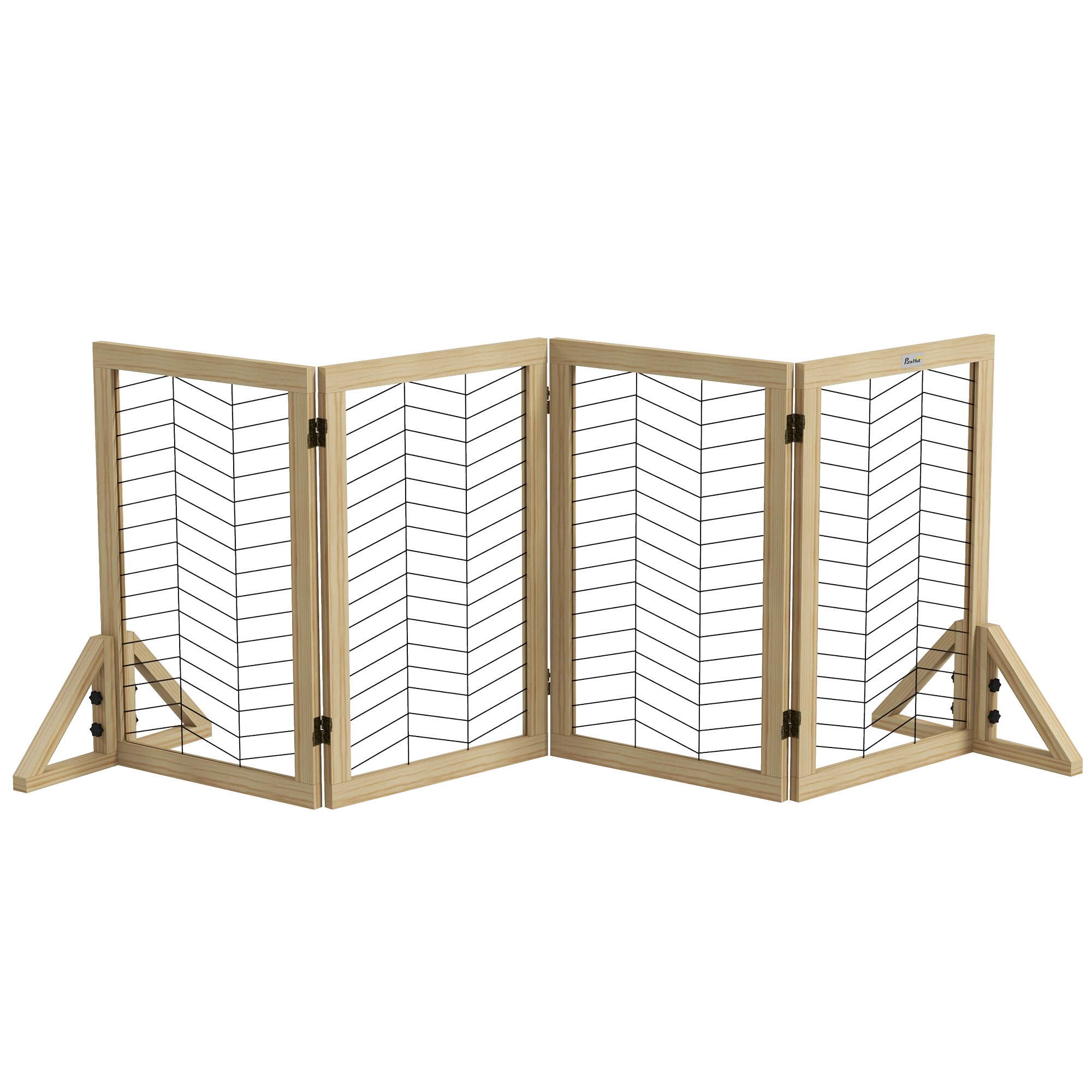 PawHut Hundet&uuml;rgitter Kiefernholz, Stahl - Bild 1