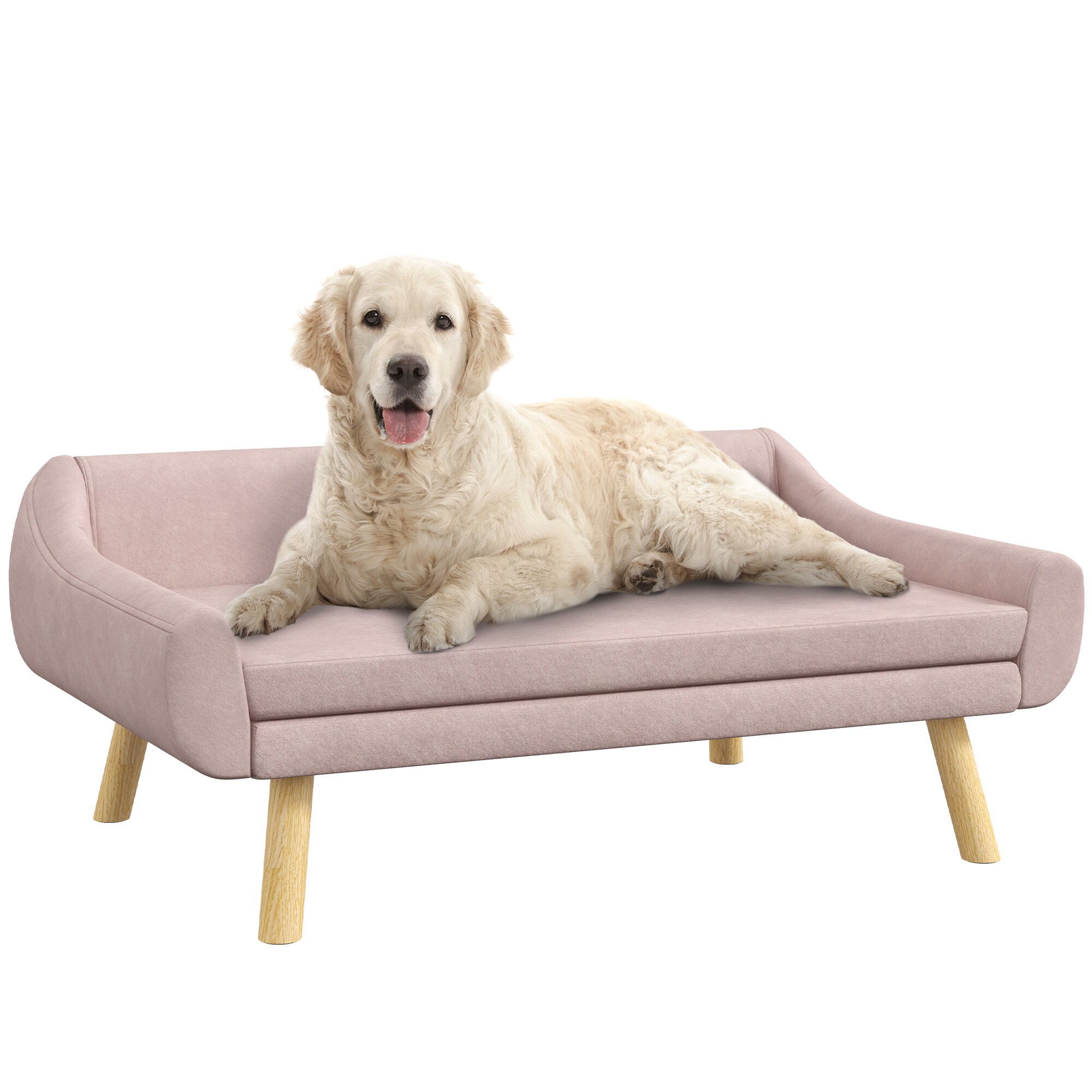 PawHut Hundesofa Kiefernholz, Samt(100% Polyester) - Bild 1