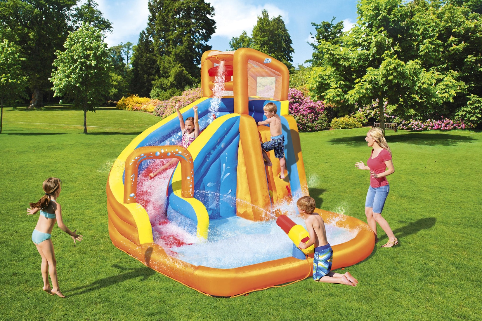 Bestway® H2OGO!® Mega-Wasserpark Turbo Splash™ mit Dauergebläse 365 x 320 x 270 cm