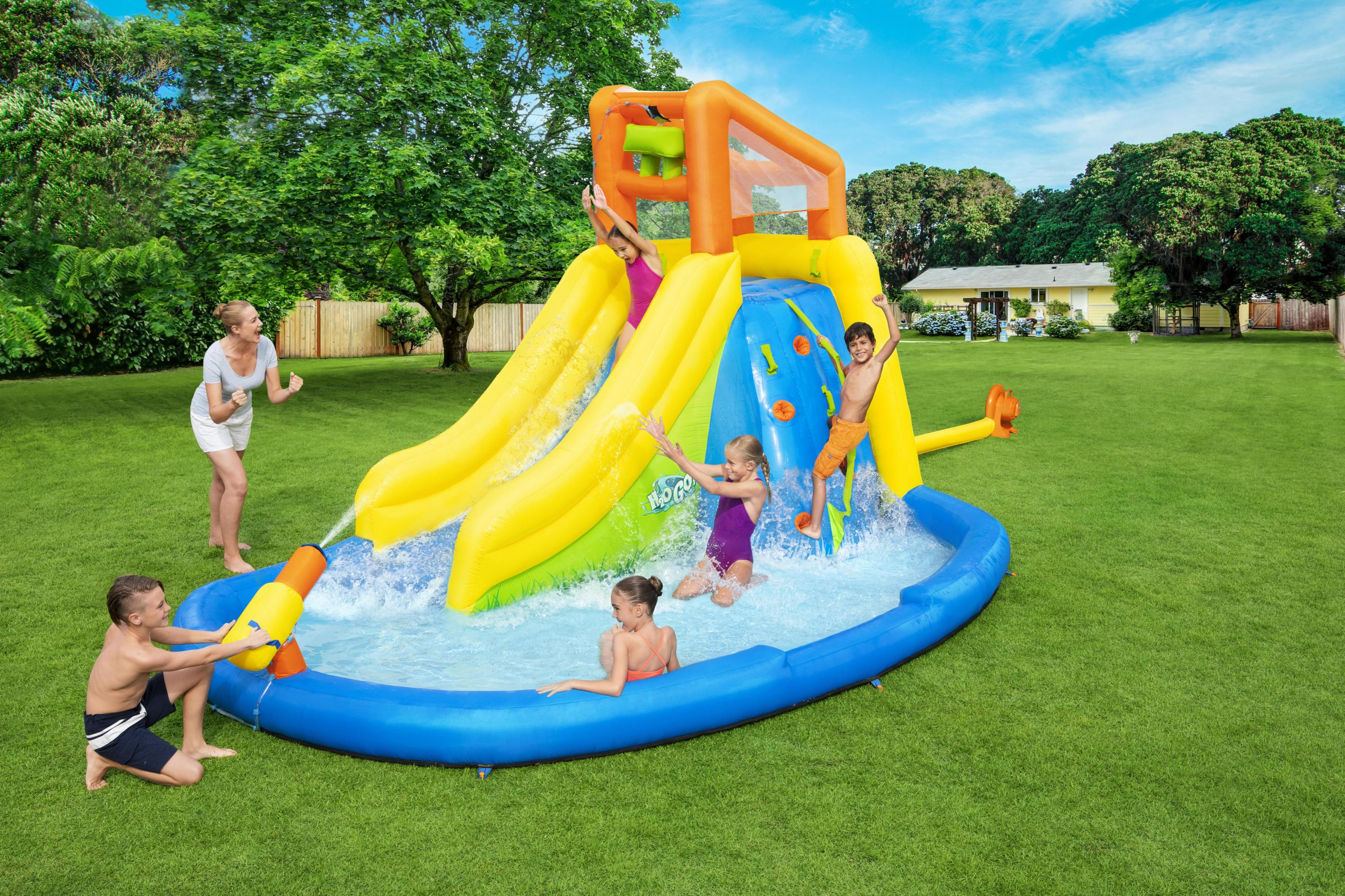 Bestway&reg; H2OGO!&reg; Mega-Wasserpark Mount Splashmore&trade; mit Dauergebl&auml;se 435 x 286 x 267 cm - Bild 1