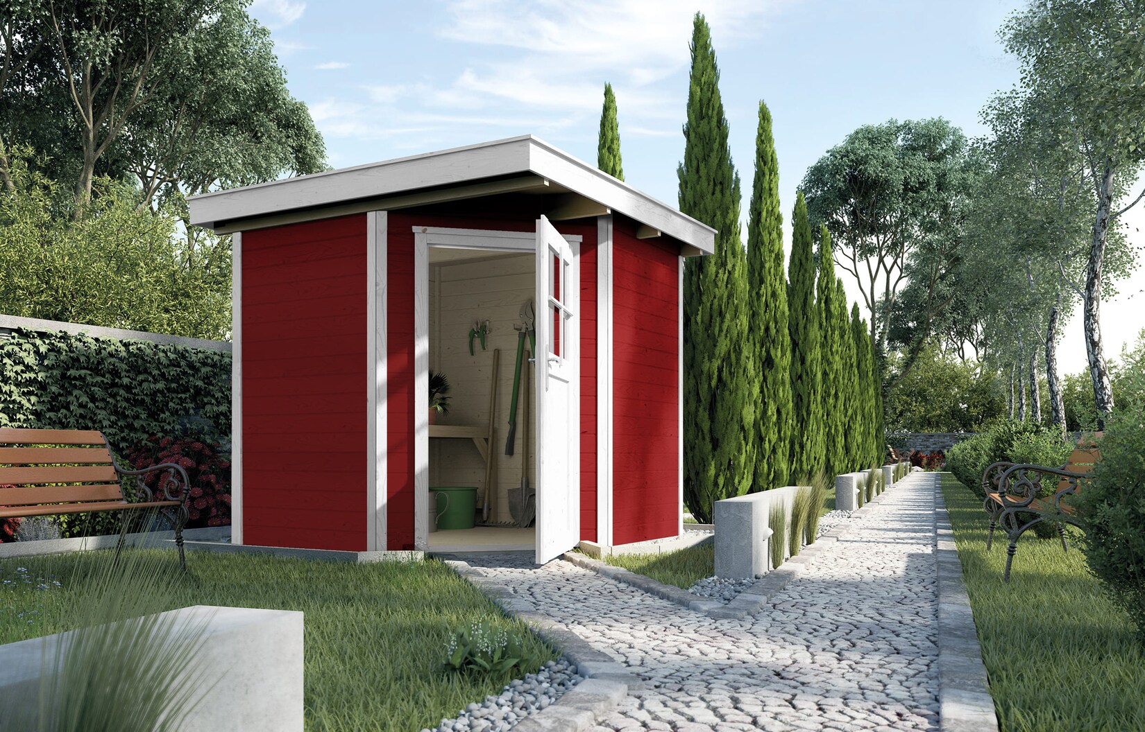 Gartenhaus 229 Gr.2, schwedenrot | 04004581348601
