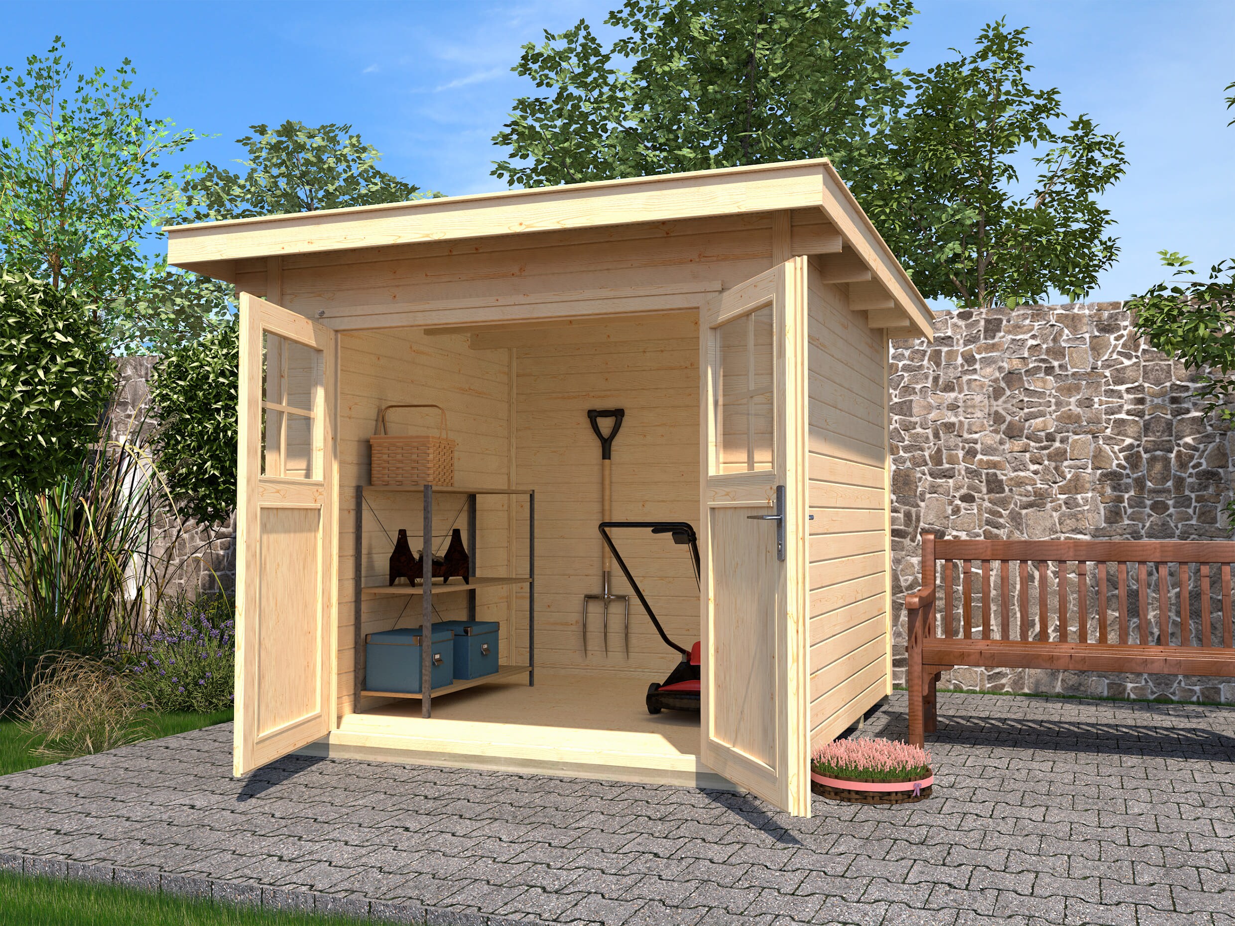 Gartenhaus 179 Gr.3, natur, 28 mm - Bild 1