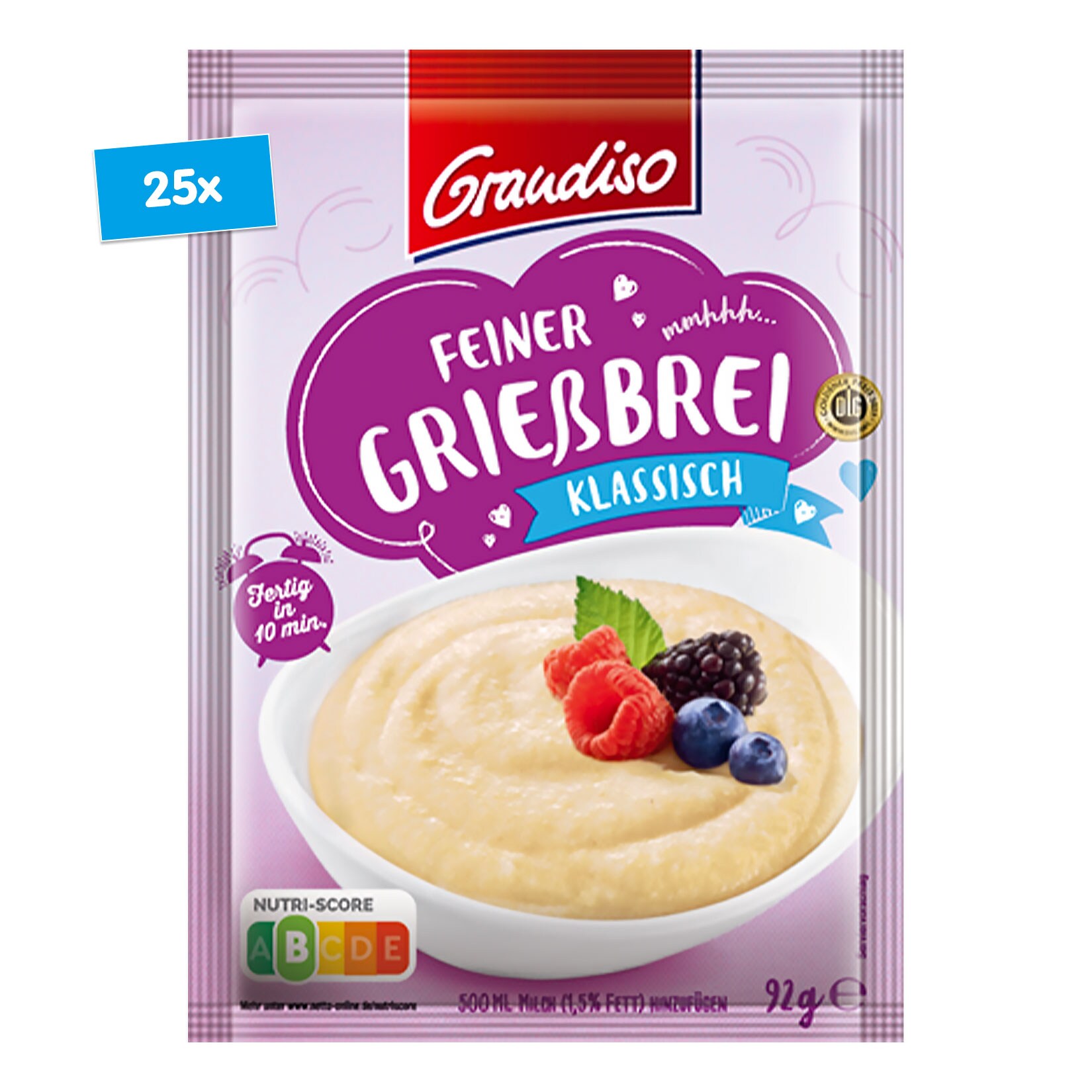 Grandiso Griessbrei f&uuml;r 500 ml Milch, 25er Pack - Bild 1