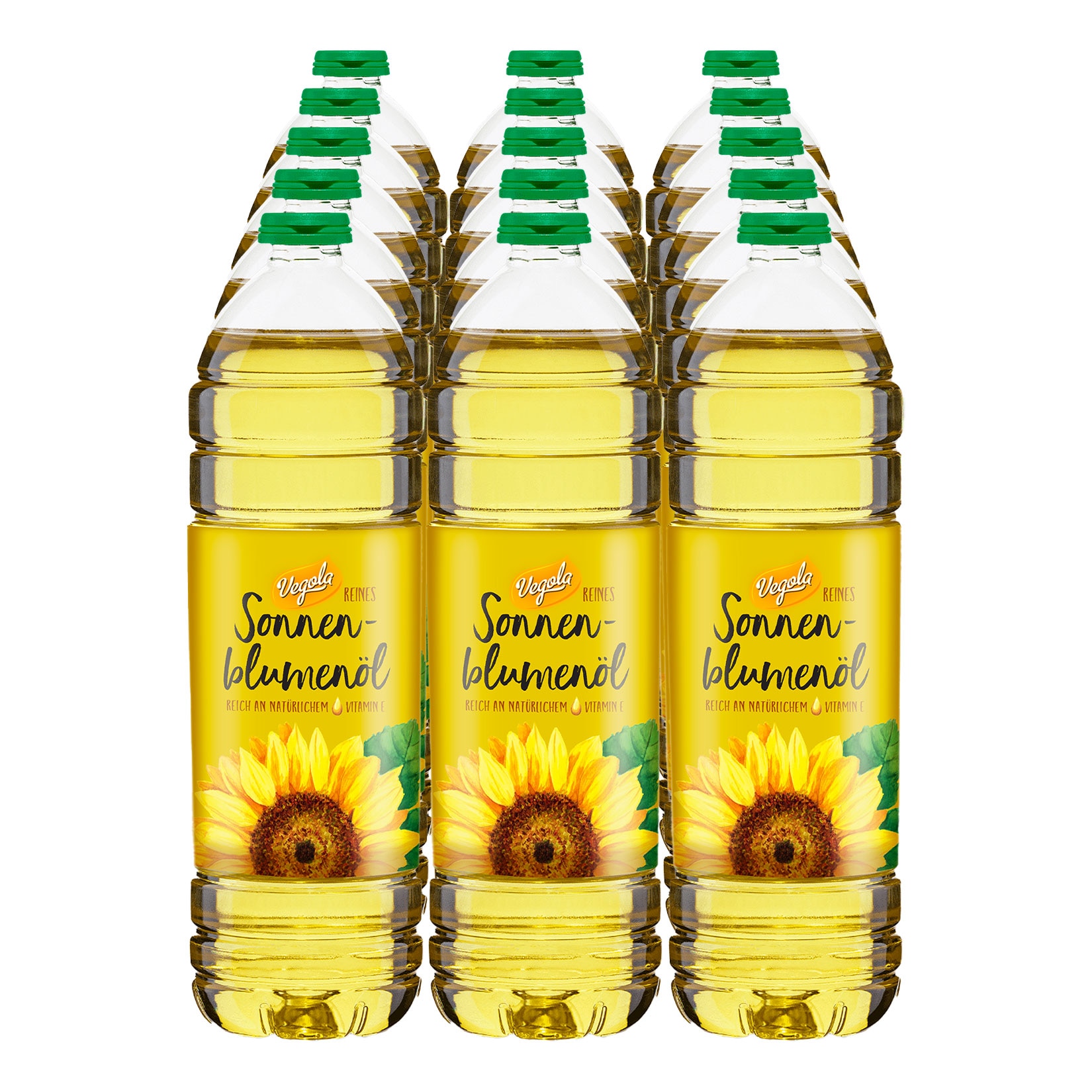 Vegola reines Sonnenblumen&ouml;l 1 Liter, 15er Pack - Bild 1