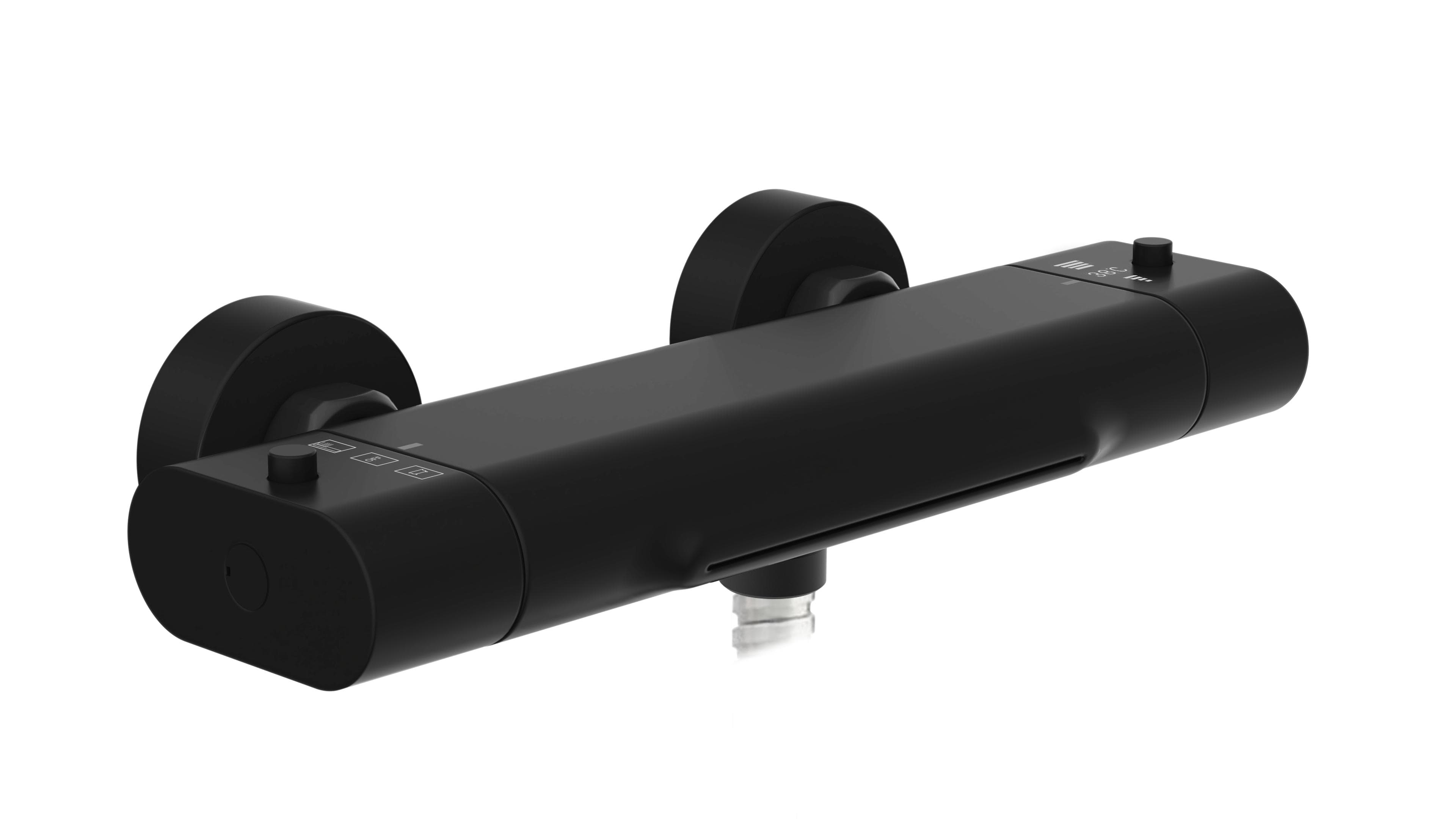 CARNEO Wannenf&uuml;llarmatur, mit Schwallauslauf, Schwarz matt - Bild 1