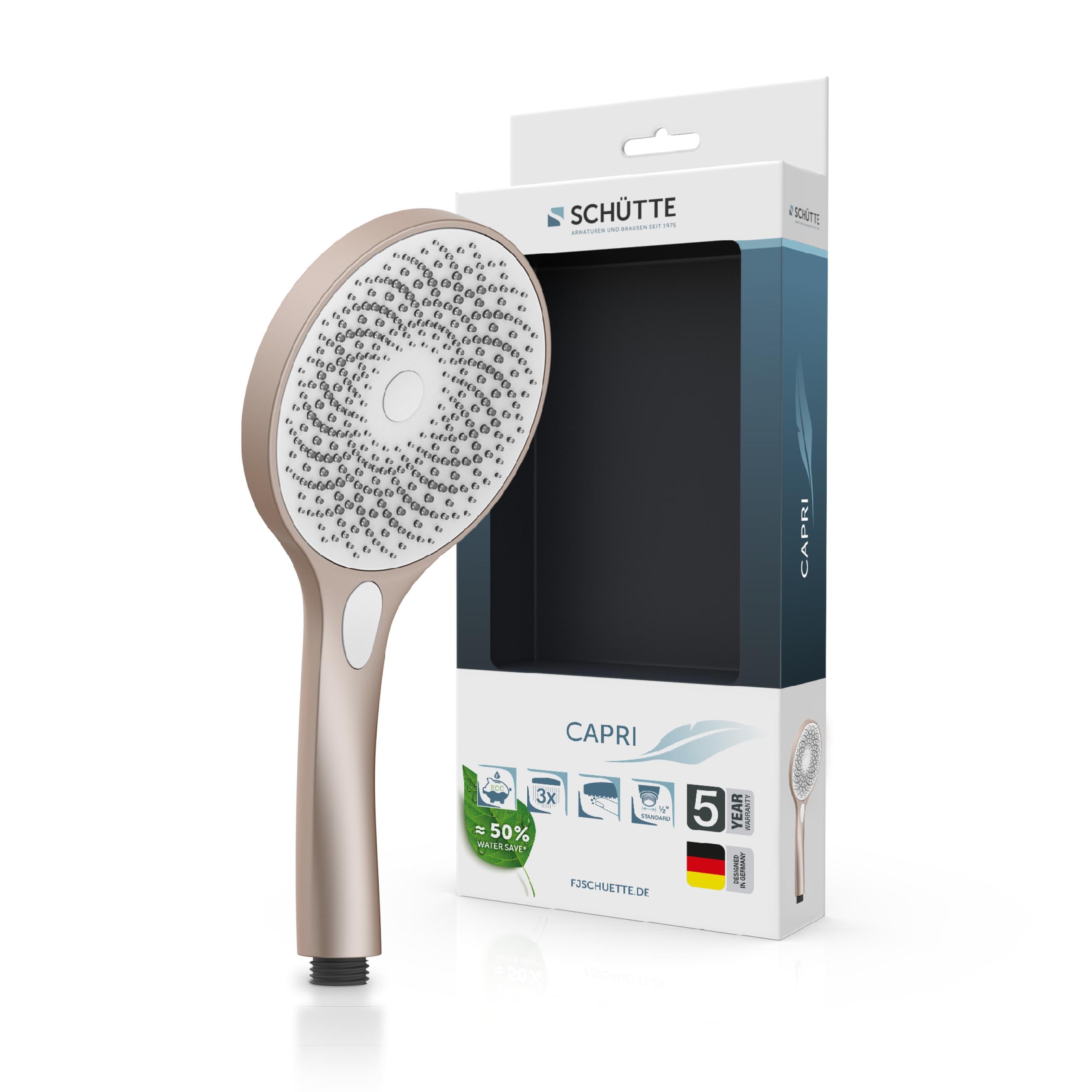 SCH&Uuml;TTE CAPRI Handbrause, Ros&eacute; mat/ Wei&szlig; - Bild 1