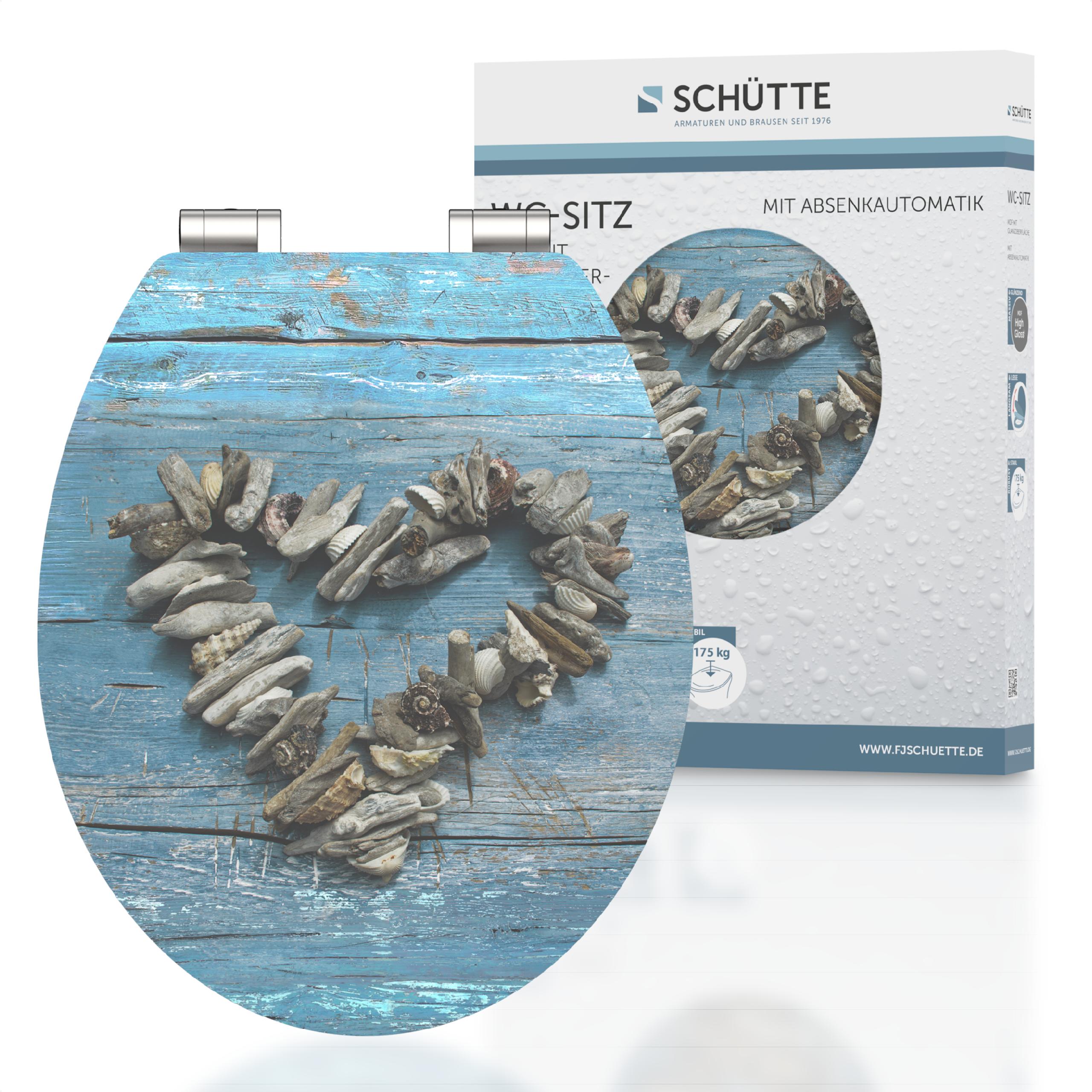 SCH&Uuml;TTE MDF HG WC-Sitz SHELL HEART, mit Absenkautomatik - Bild 1